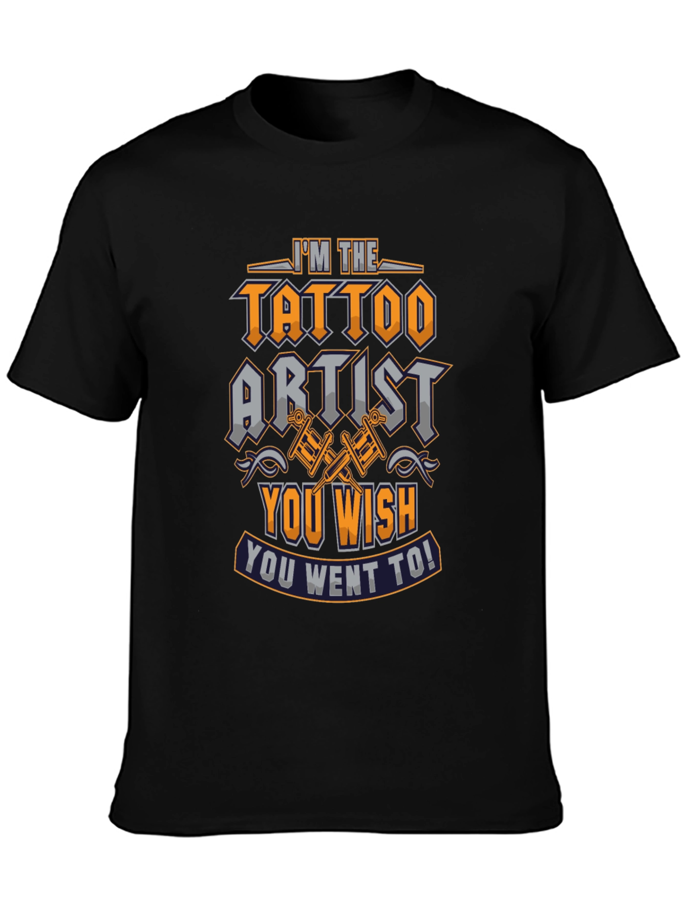 Black Tattoo Artist Graphic T-Shirt - Men's Black Tee view 3