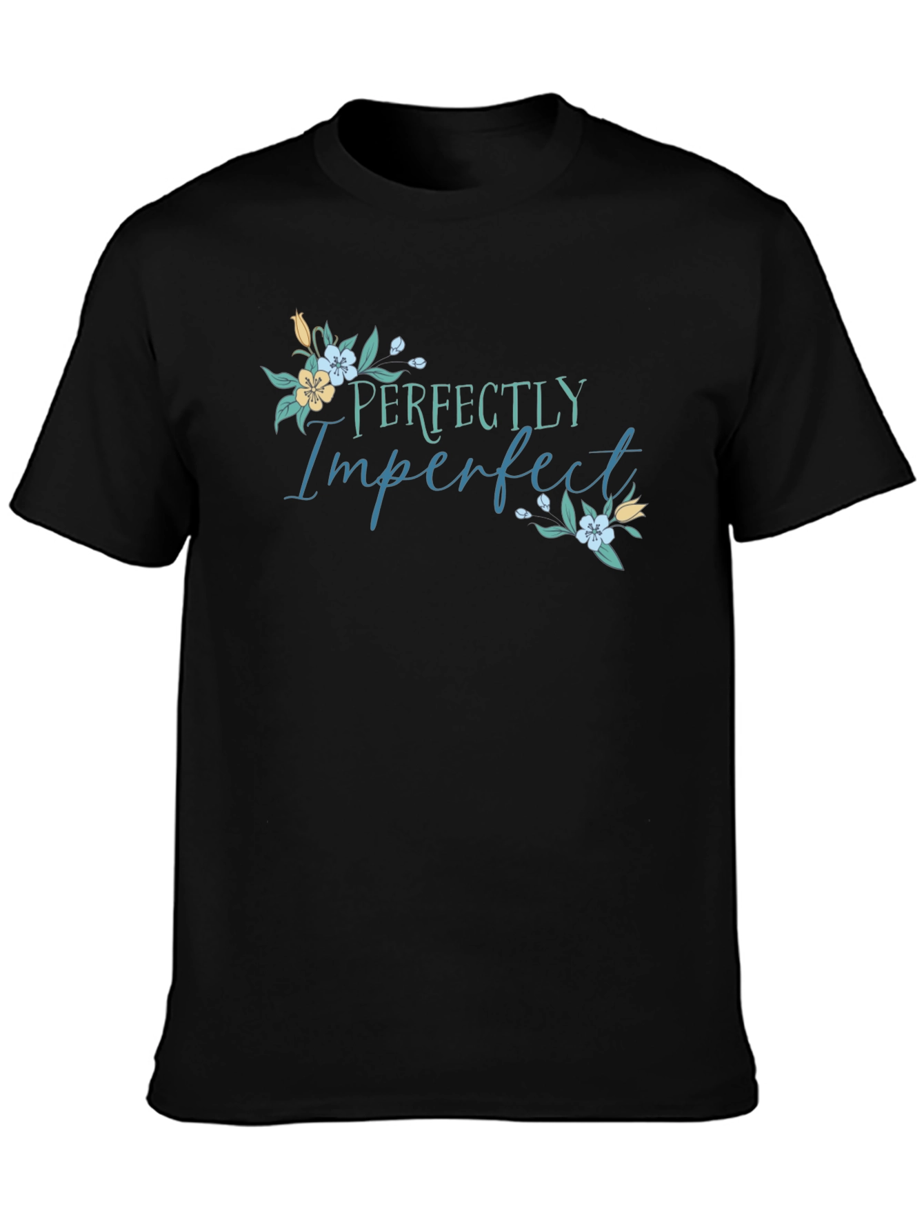 Black Perfectly Imperfect Floral Graphic T-Shirt view 3