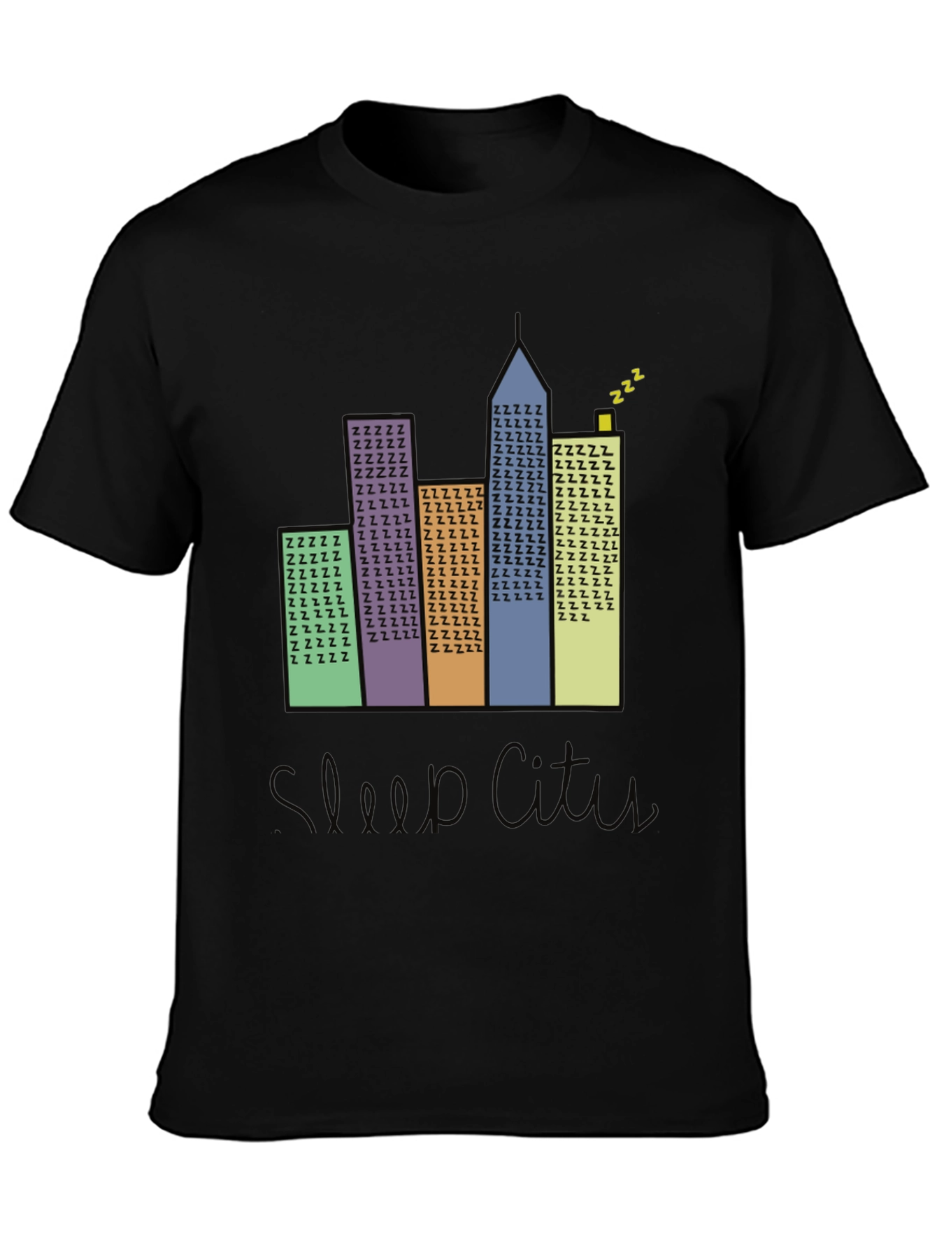 Black Sleep City T-Shirt - Urban Dreams view 3