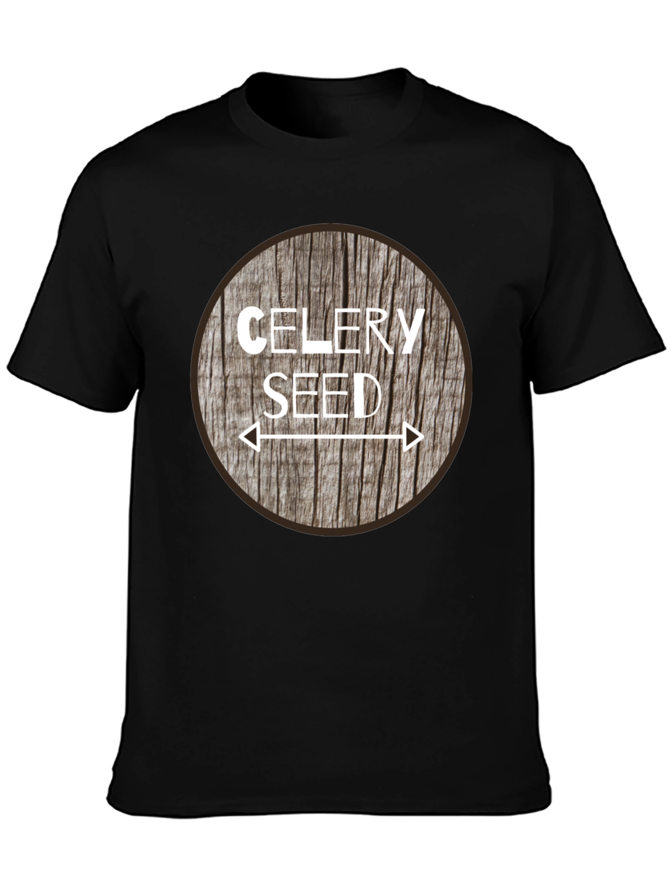 Black Celery Seed Graphic Tee - Unisex Black T-Shirt view 3