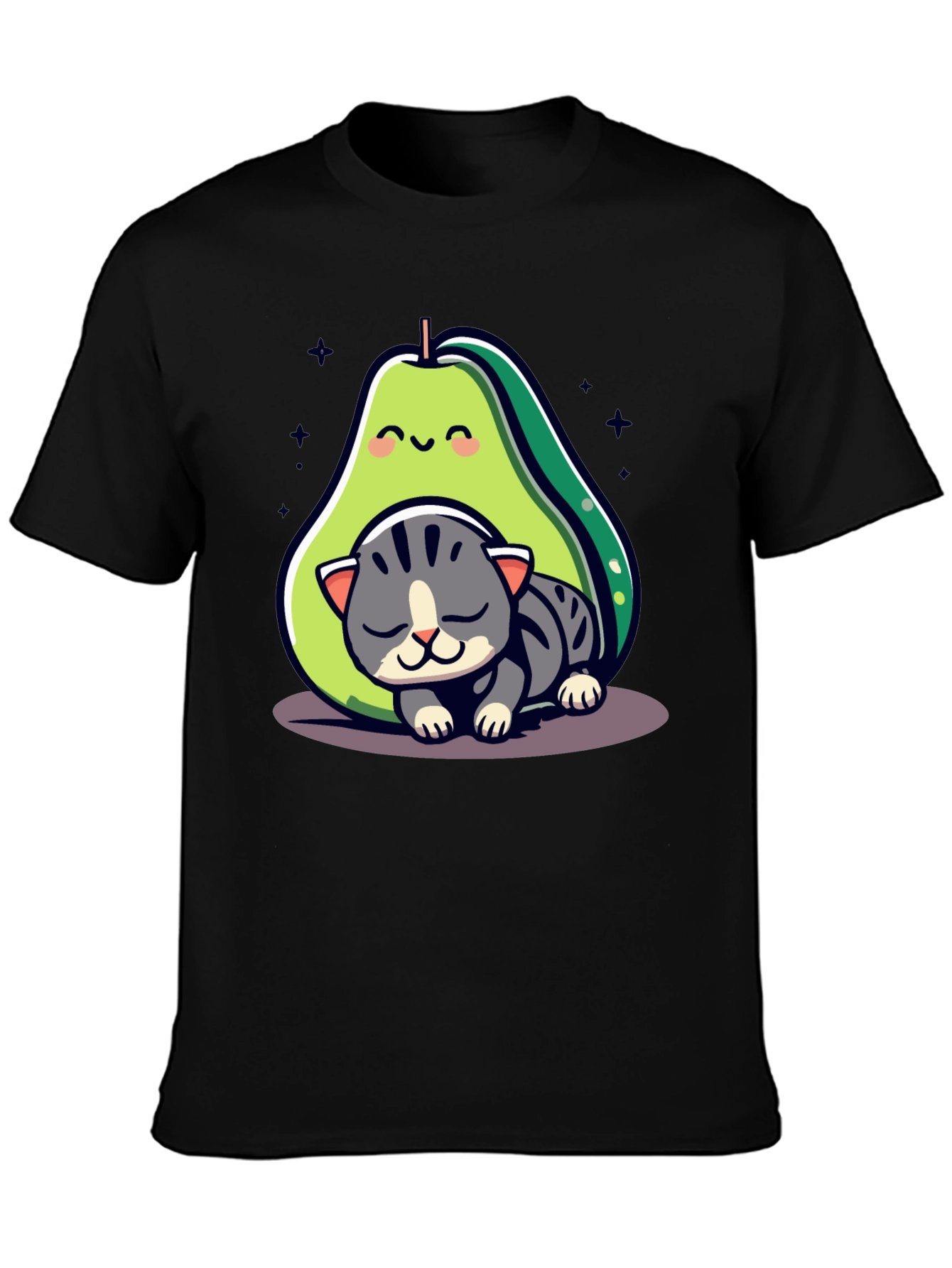 Black Avocado Cat Nap Graphic Tee - Cute & Comfy view 3