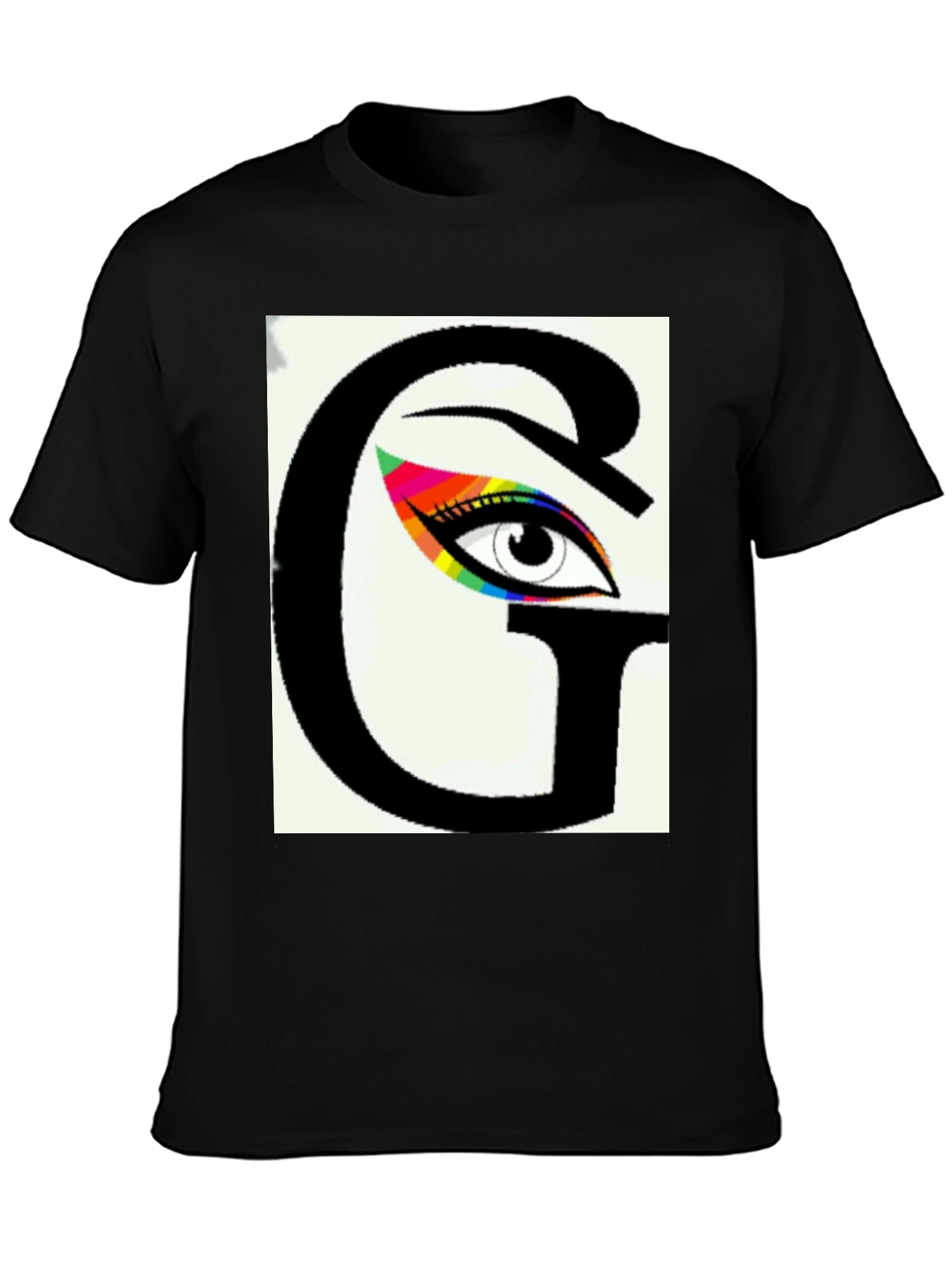 Black Eye See You Graphic Tee - Black Cotton Blend view 3