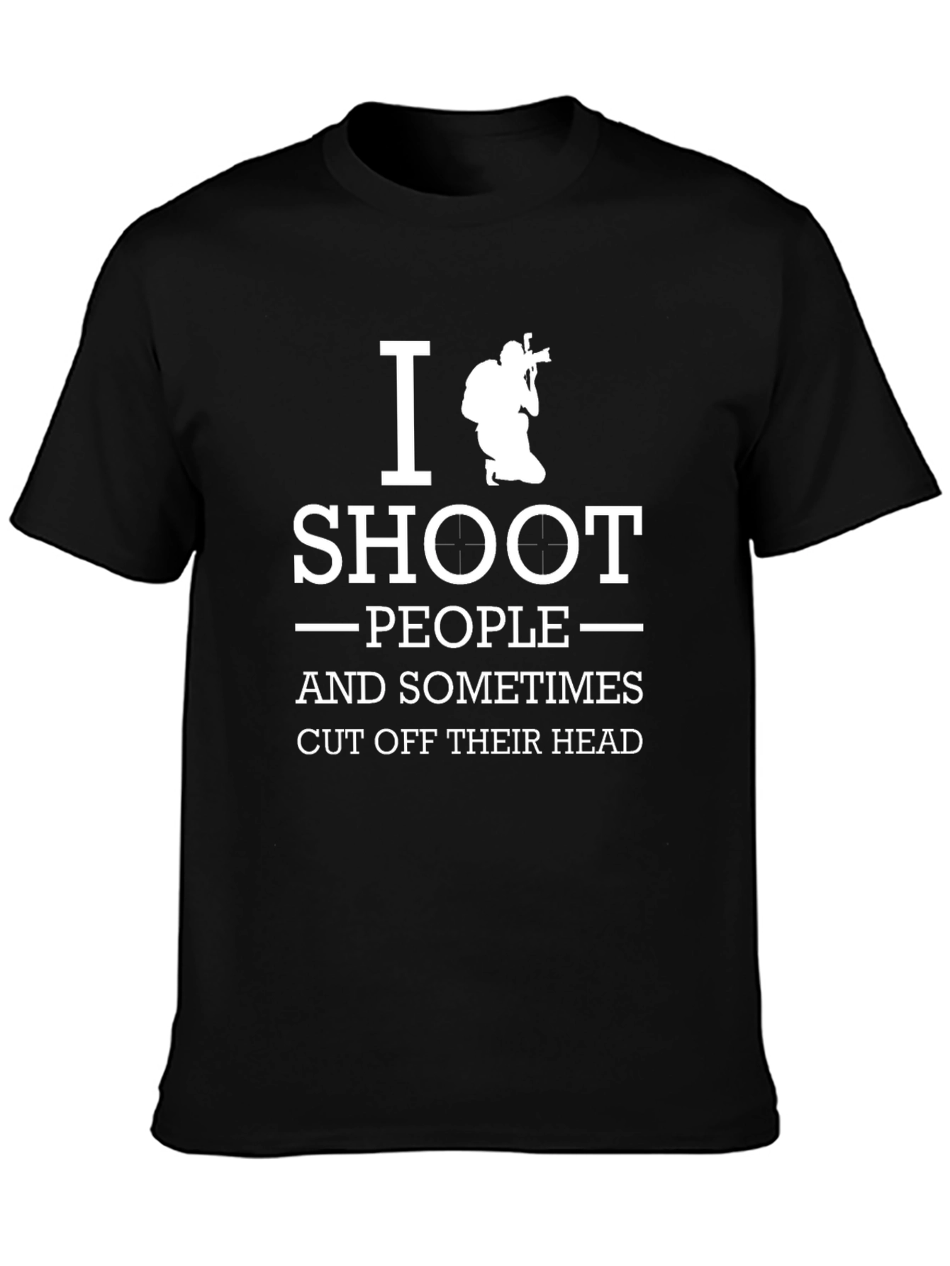 Black I Shoot People Photography T-Shirt view 3
