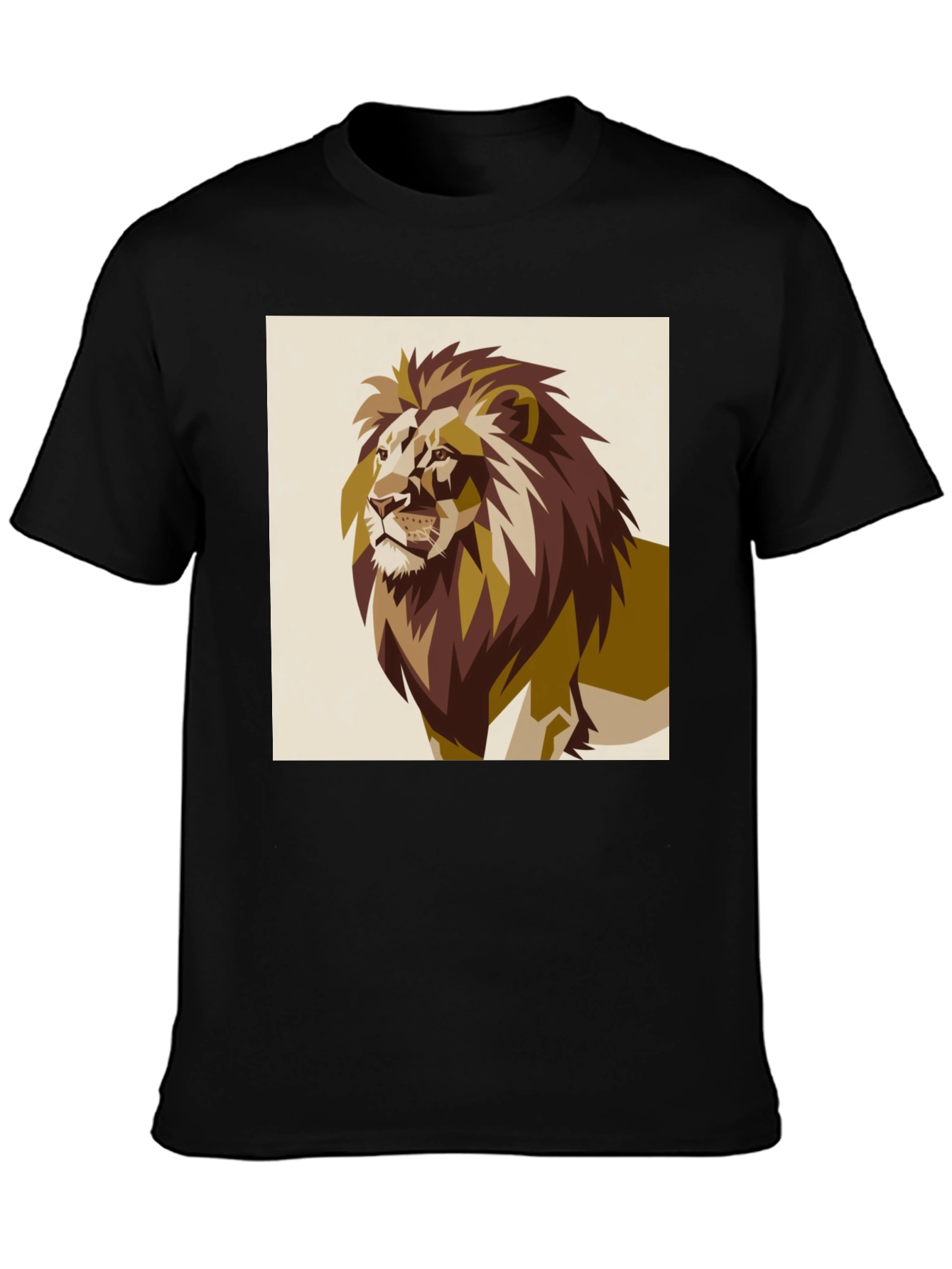 Black Lion Graphic Tee - Bold Animal Print view 3