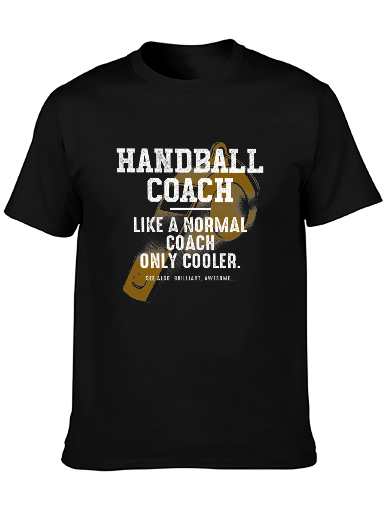 Black Handball Coach T-Shirt - Normal Coach Only Cooler view 3