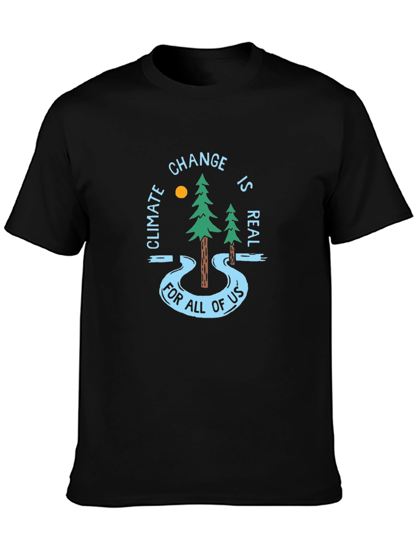 Black Climate Change T-Shirt - For All Of Us view 3