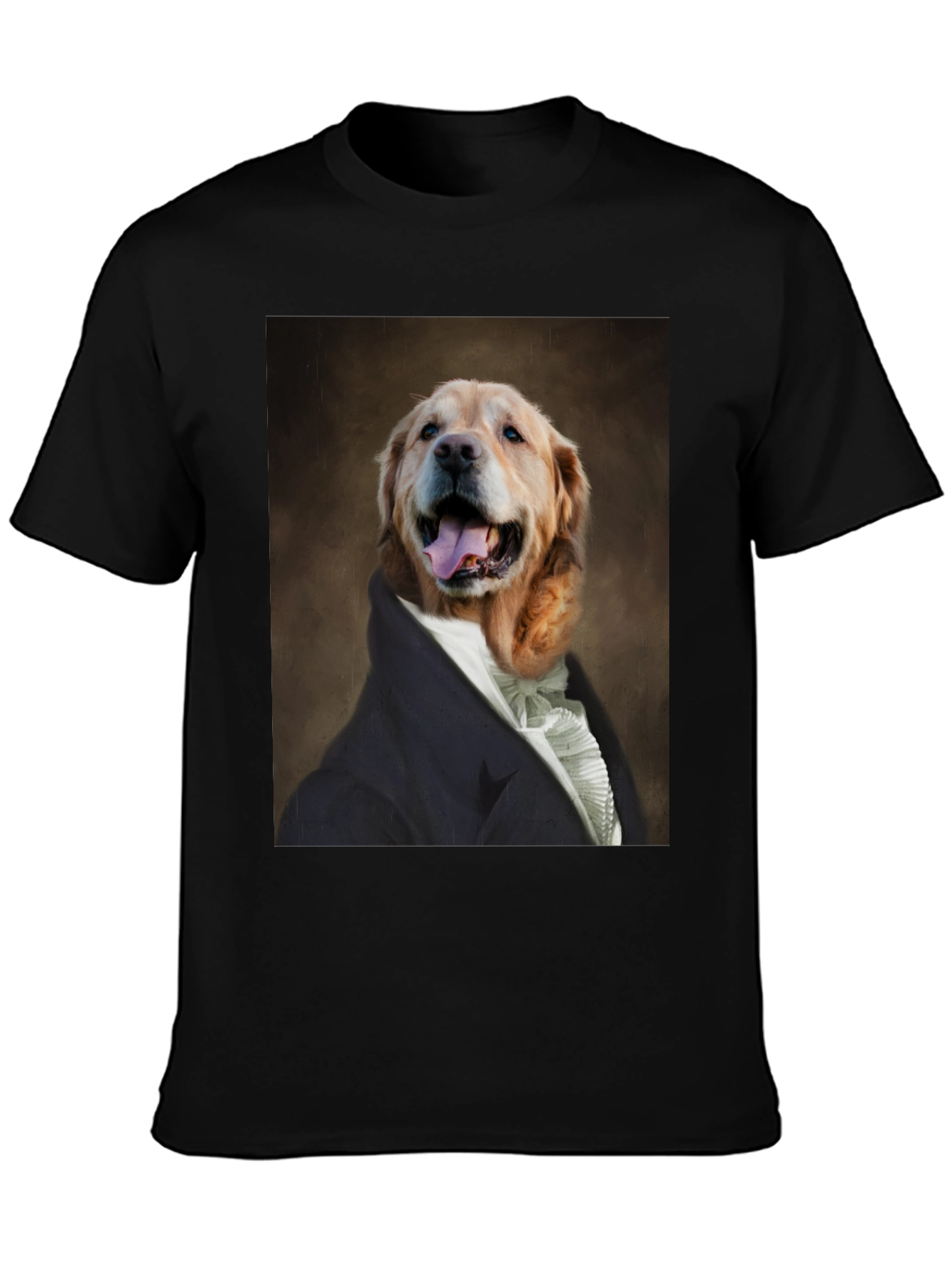 Black Dog Portrait T-Shirt - Canine Royalty Black Tee view 3