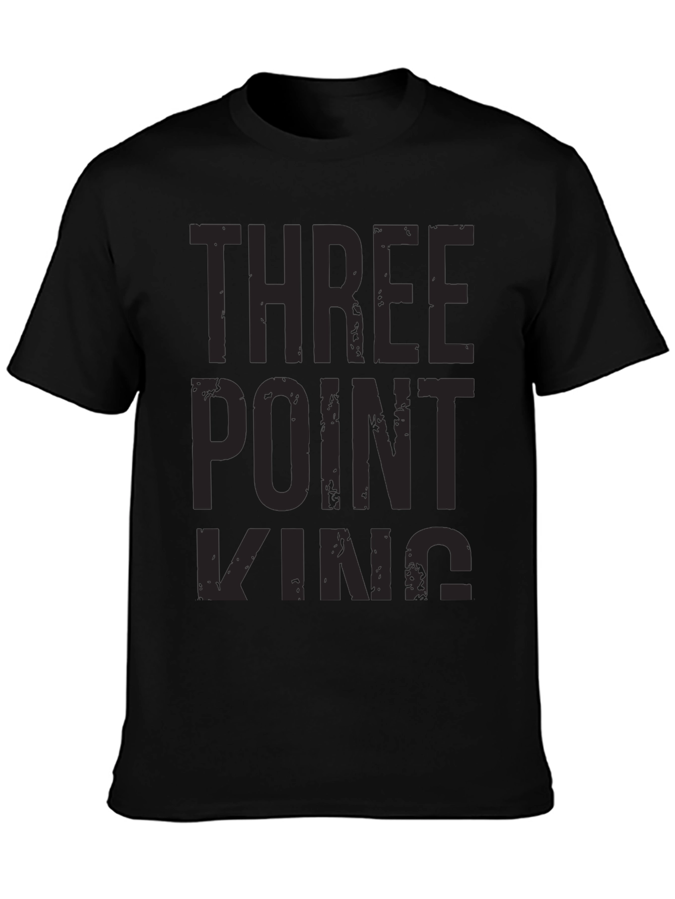 Black Three Point King Black T-Shirt view 3
