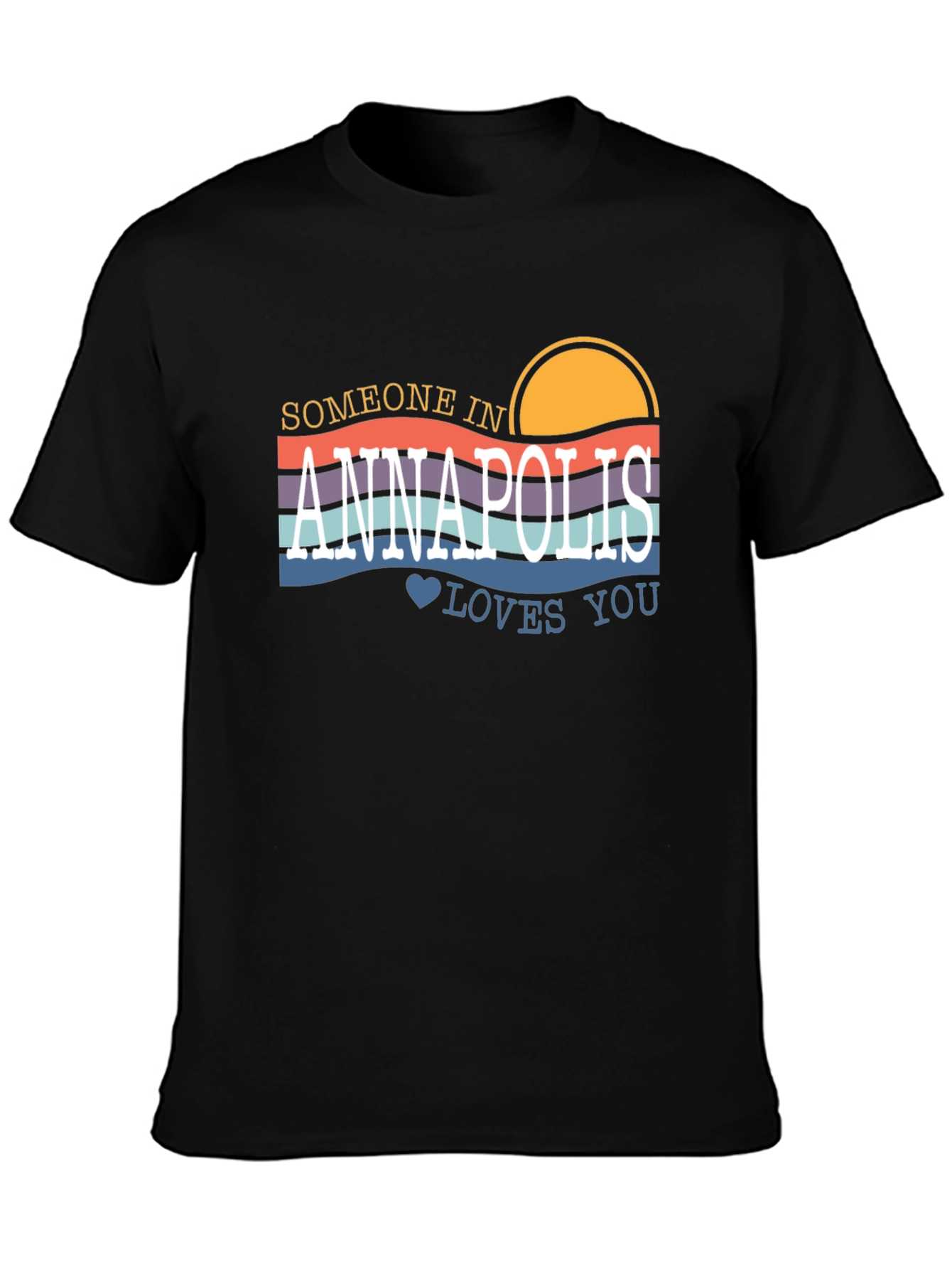 Black Annapolis Lover Graphic Tee - Trendy Design, Comfortable Fit view 3