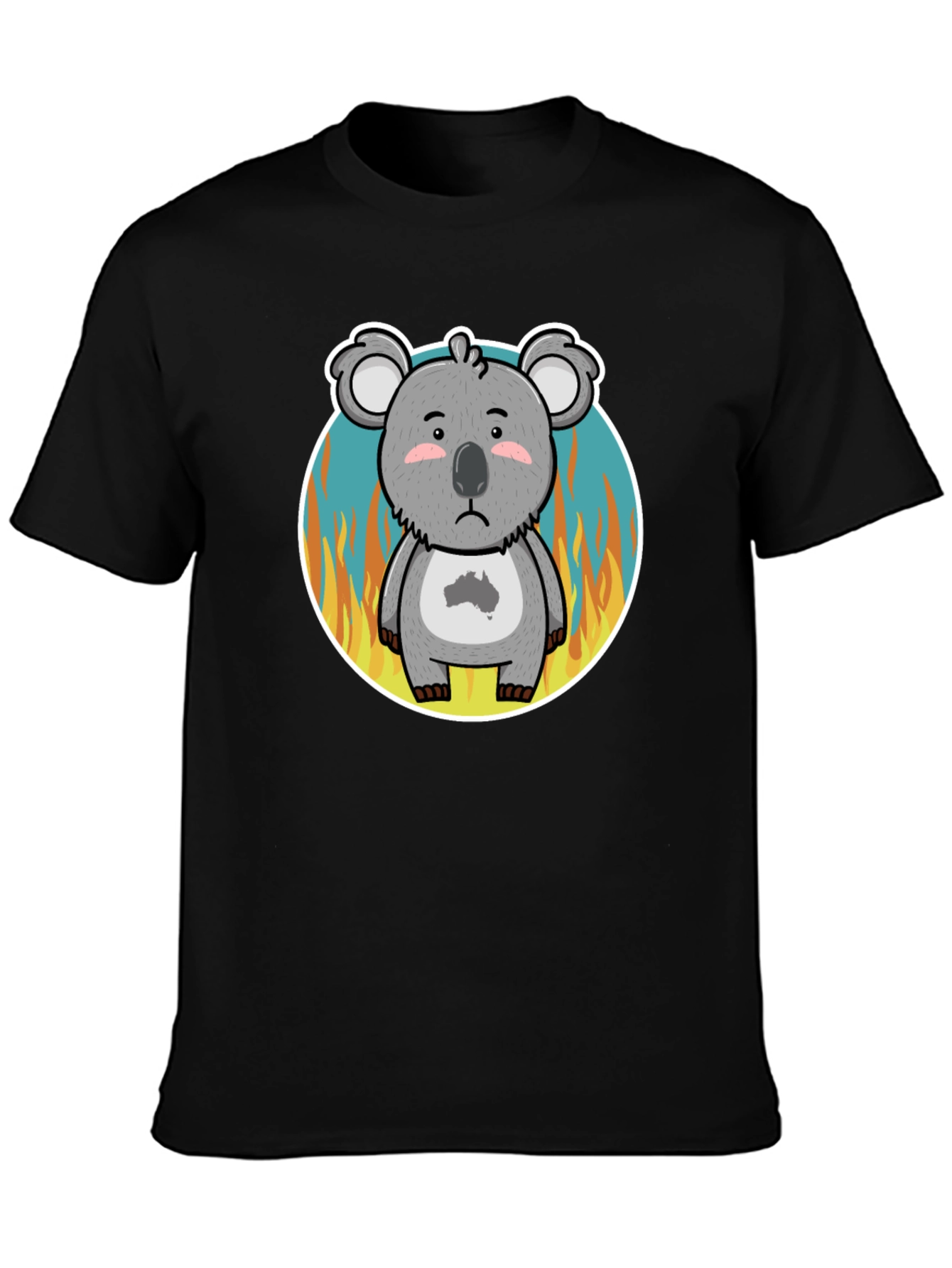 Distressed Koala Australia Bushfire Awareness T-Shirt - 3