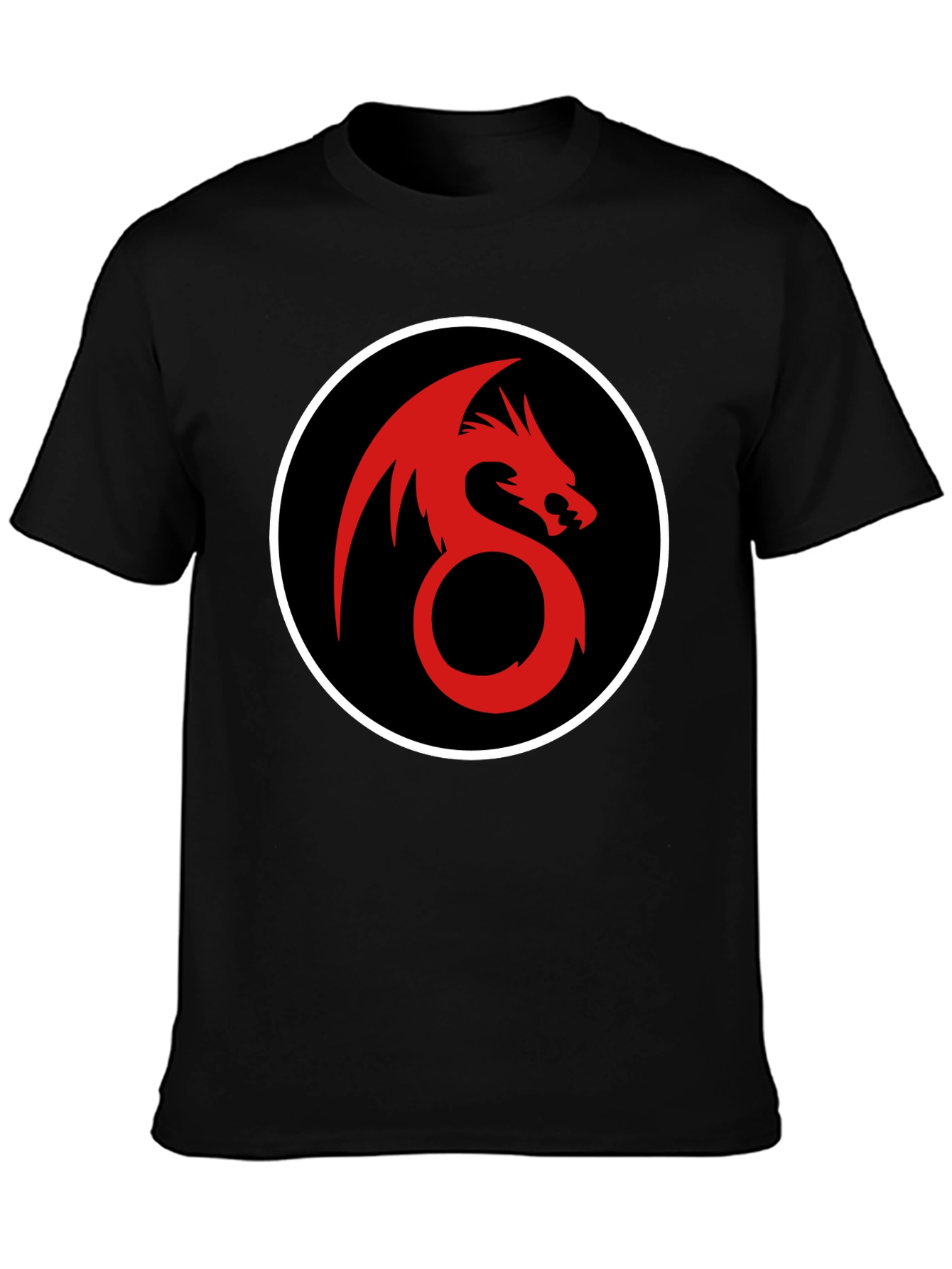 Black Dragon Circle Graphic Tee view 3