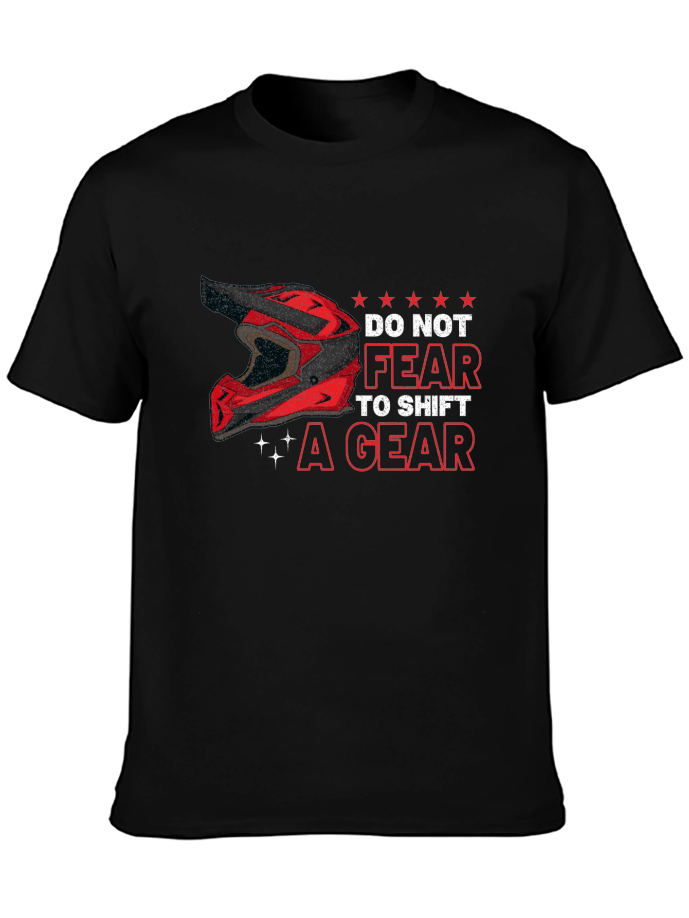 Black Do Not Fear to Shift a Gear Black T-Shirt view 3