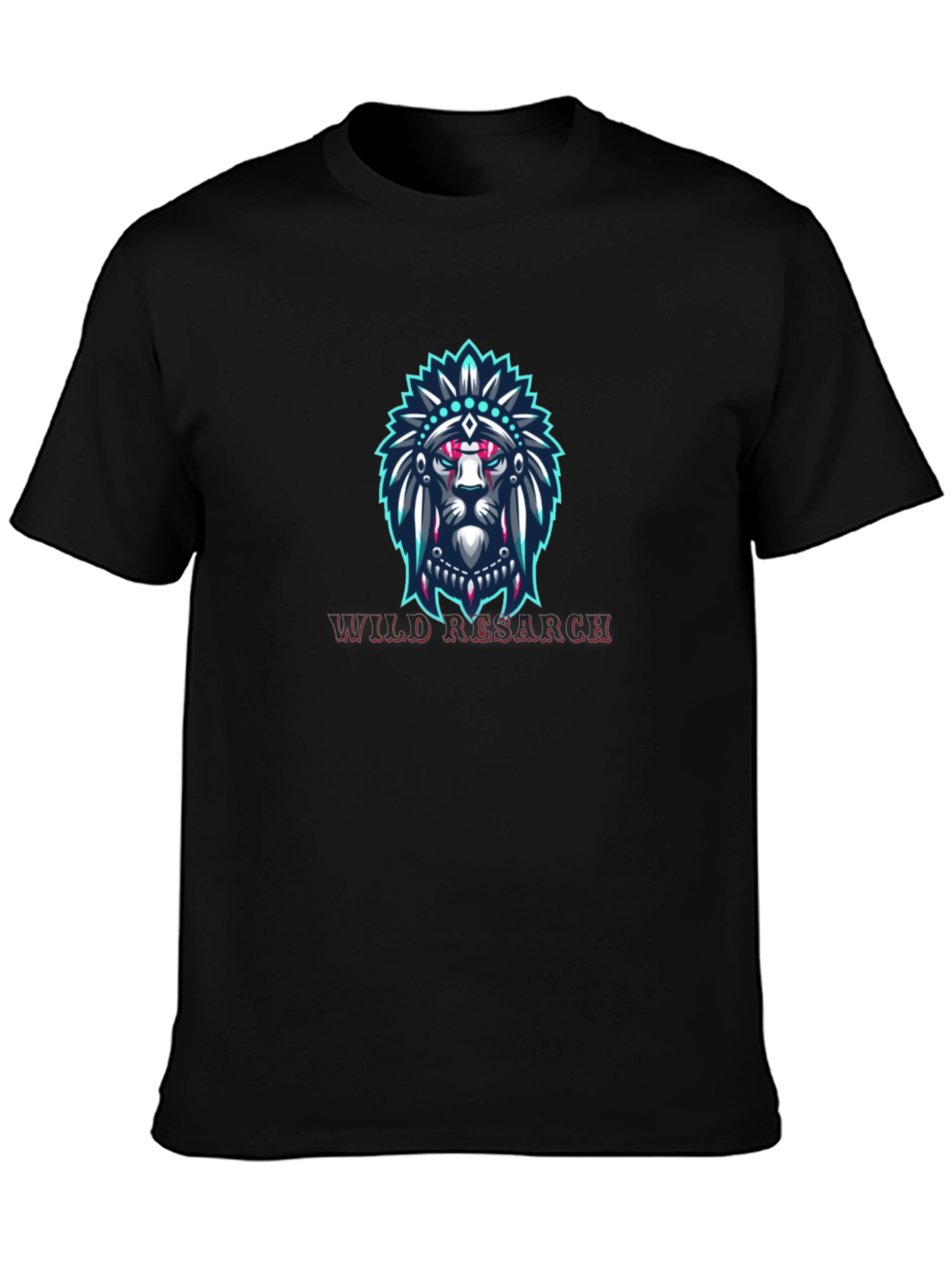 Black Lion Headdress Graphic Tee - Wild Research view 3