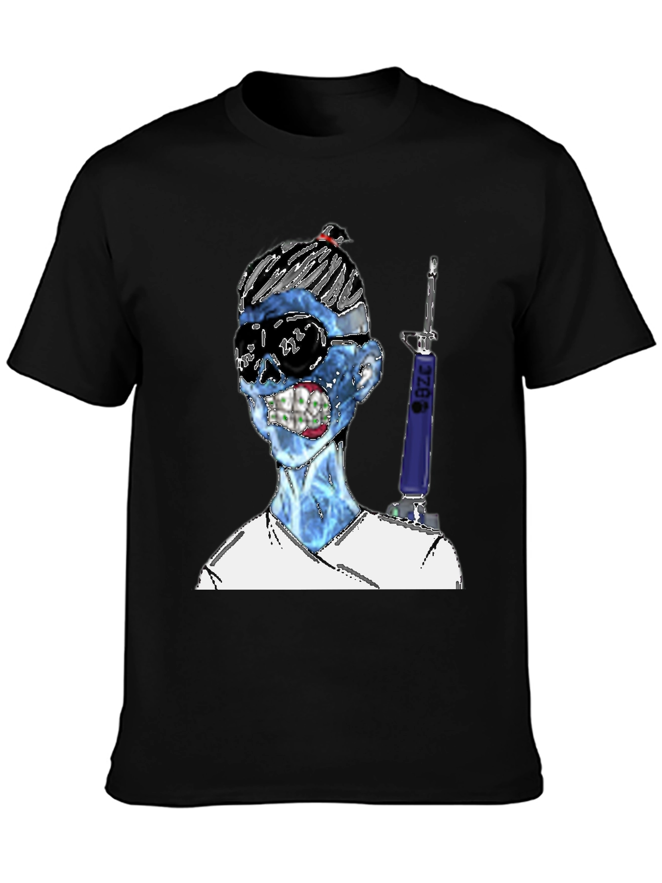 Black Zombie Nurse Graphic T-Shirt - Unique Design view 3