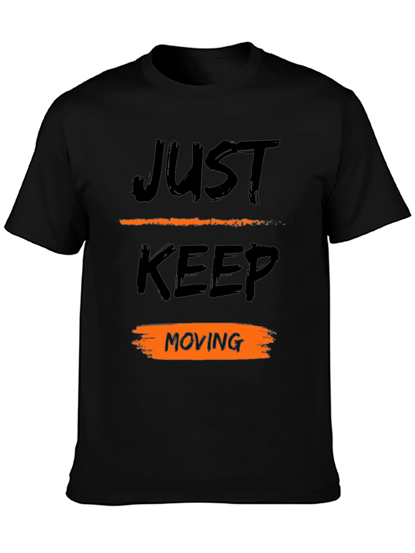 Black Just Keep Moving Black T-Shirt view 3