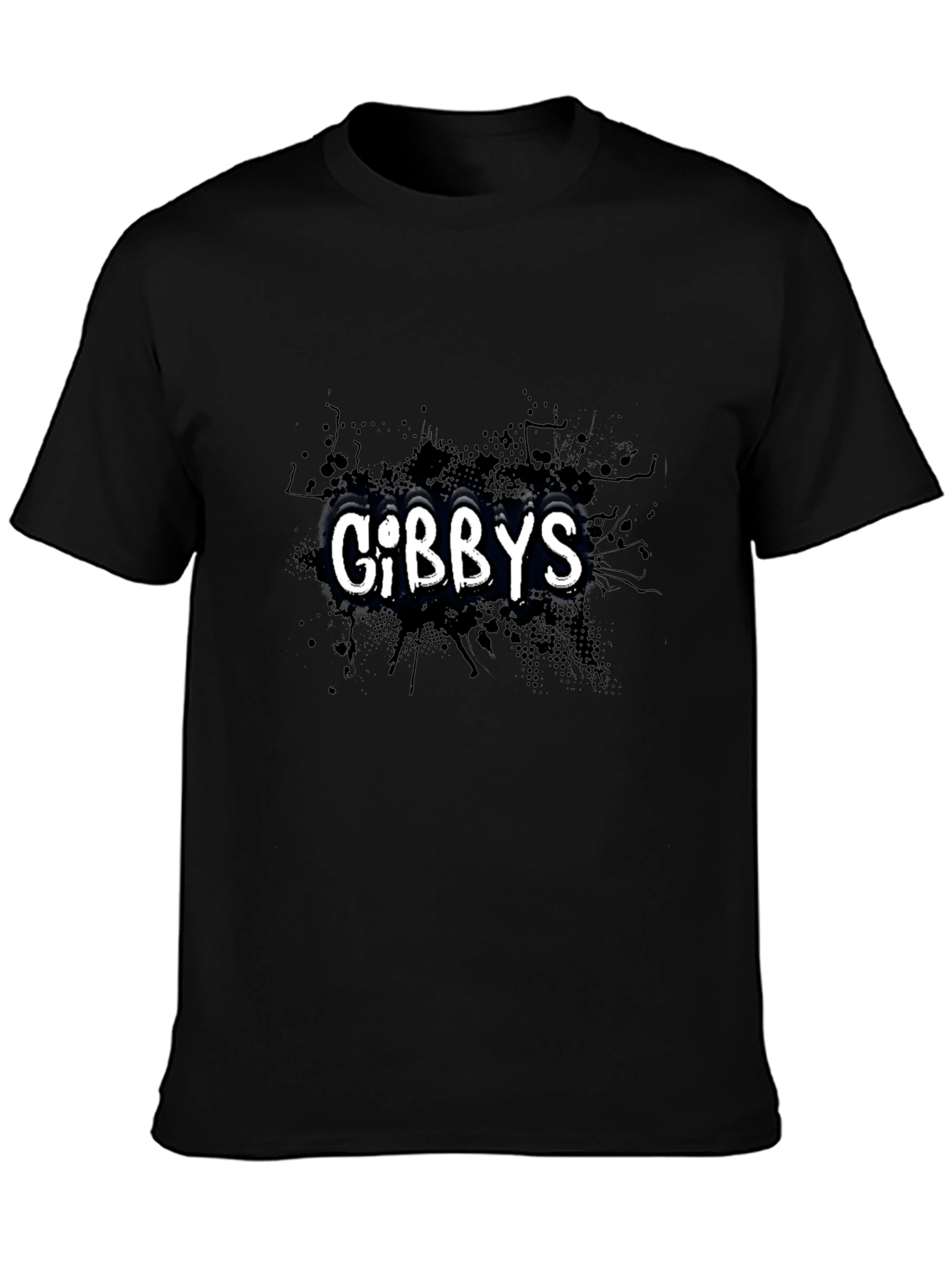 Black Gibbys Black Graphic Print T-Shirt - Casual Style view 3