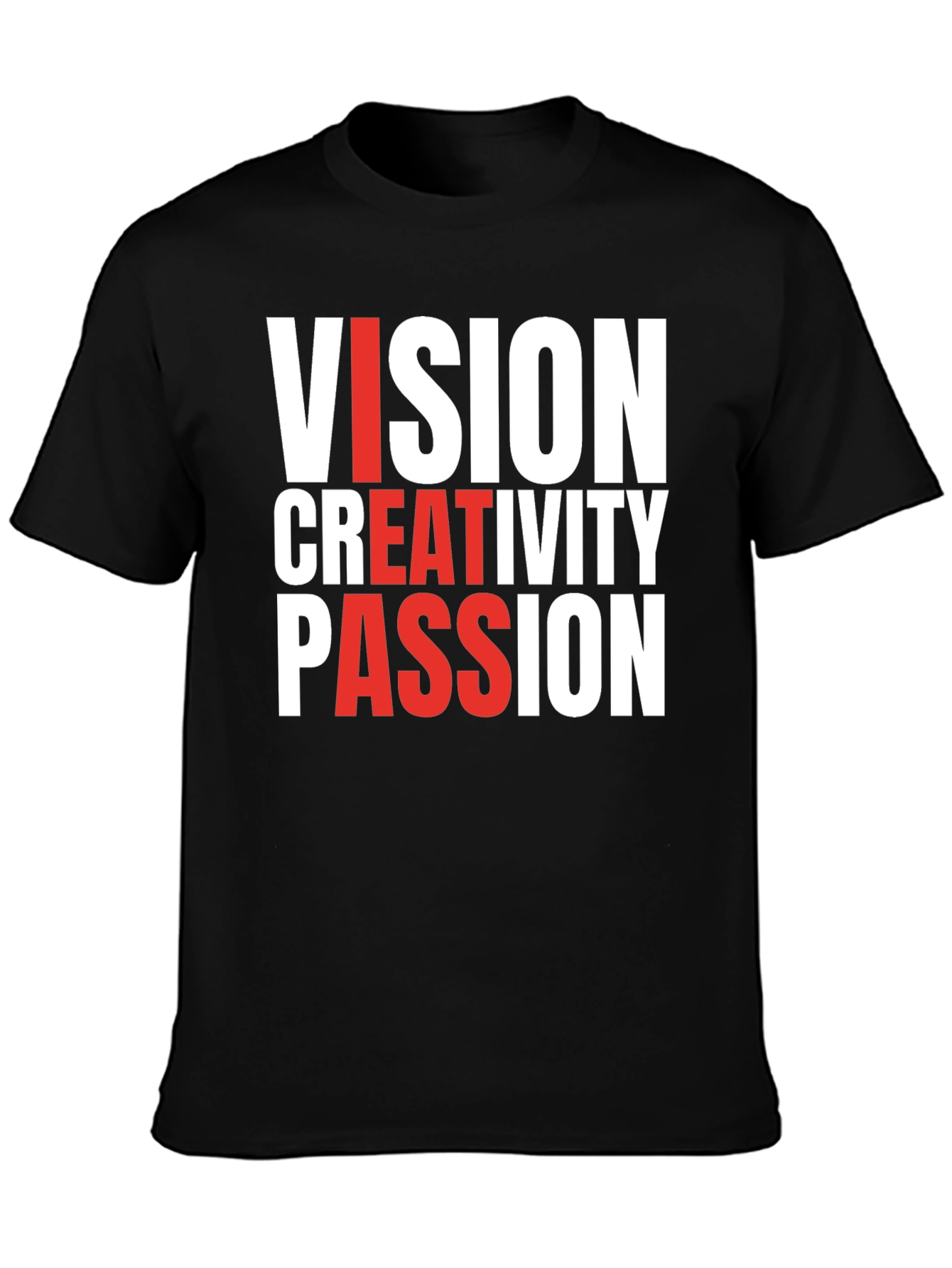 Black Vision Creativity Passion T-Shirt view 3