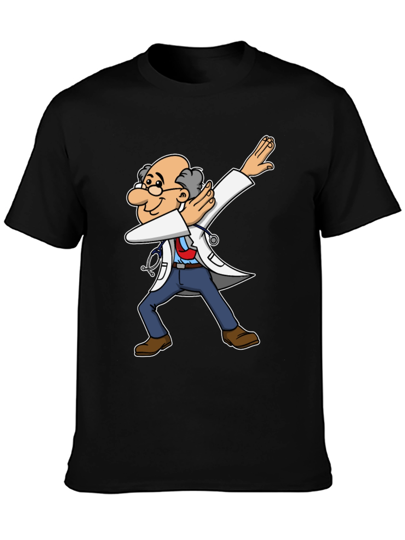 Black Dabbing Doctor T-Shirt - Funny Medical Tee view 3