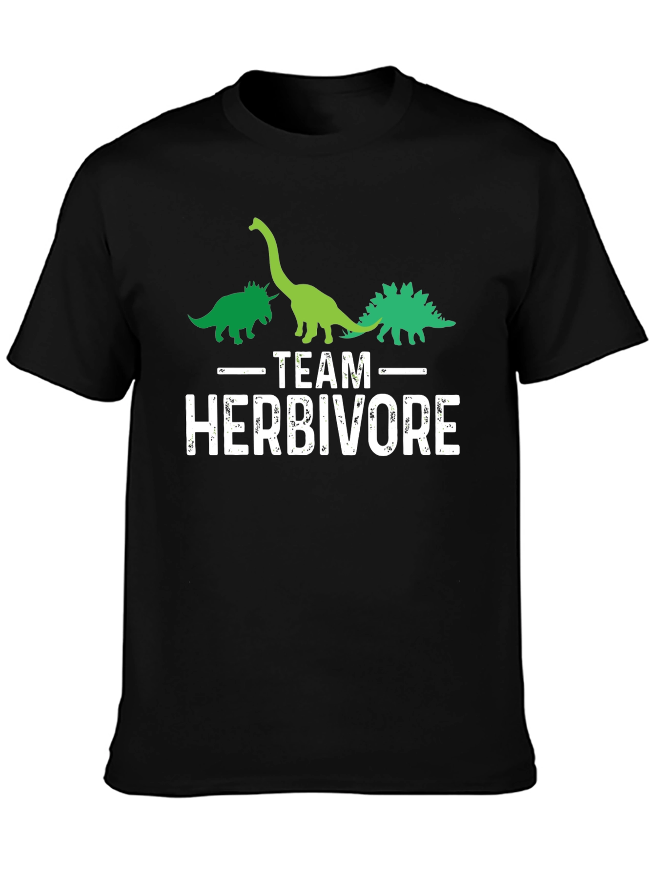 Black Team Herbivore Dinosaur T-Shirt view 3