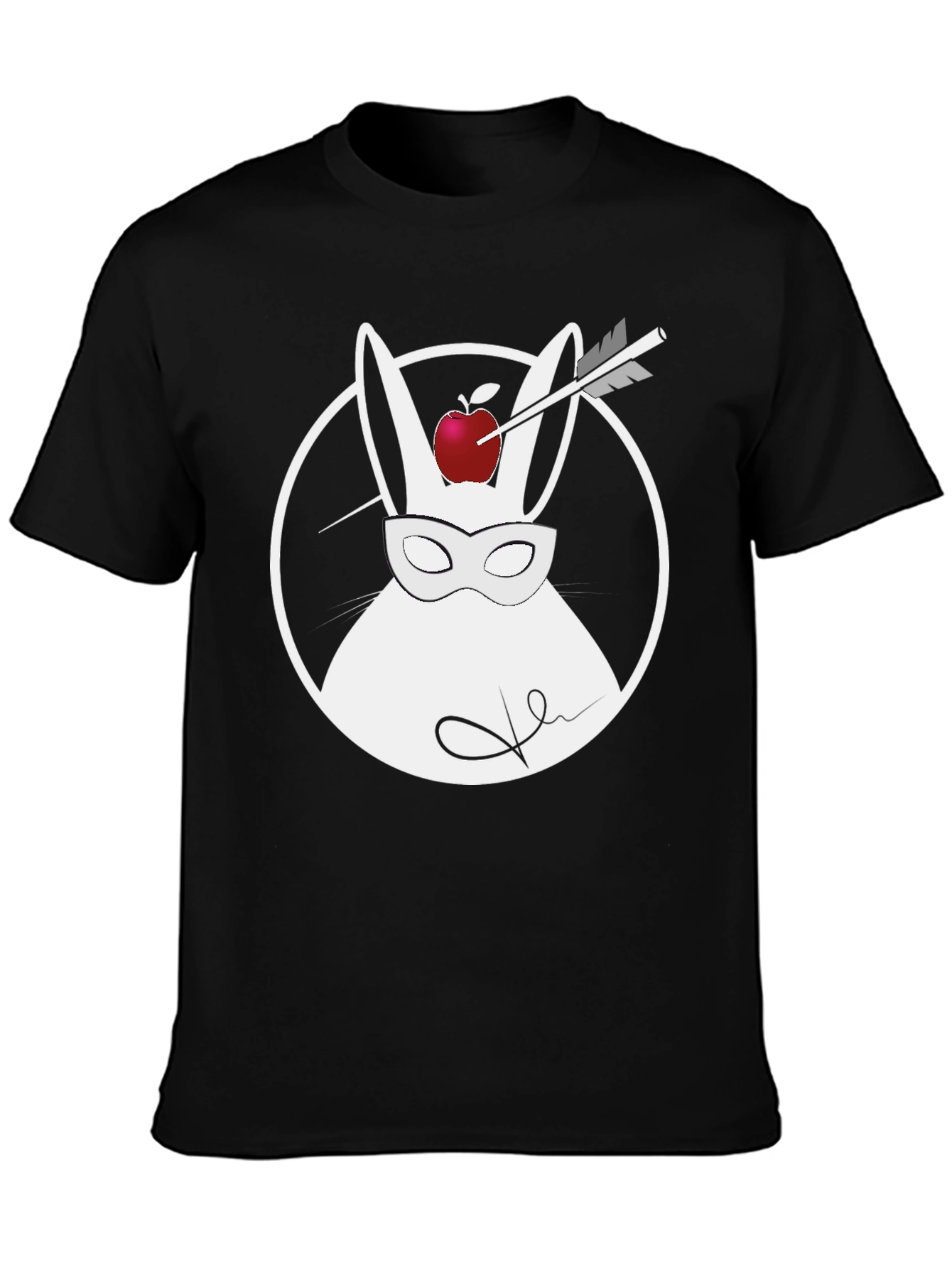 Black Rabbit Archer Graphic Tee - Black Cotton Shirt view 3