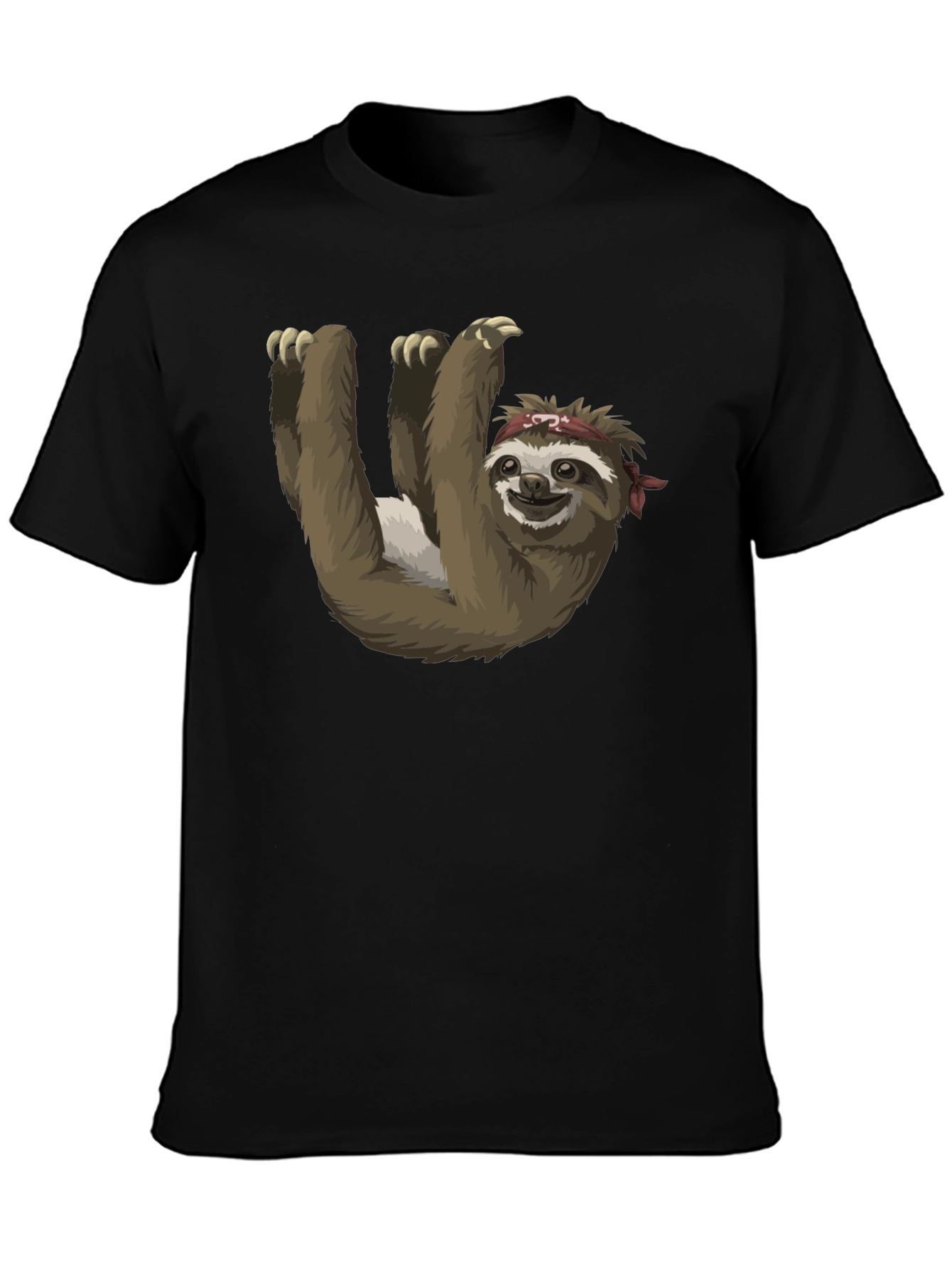 Black Sloth Bandit Black T-Shirt view 3