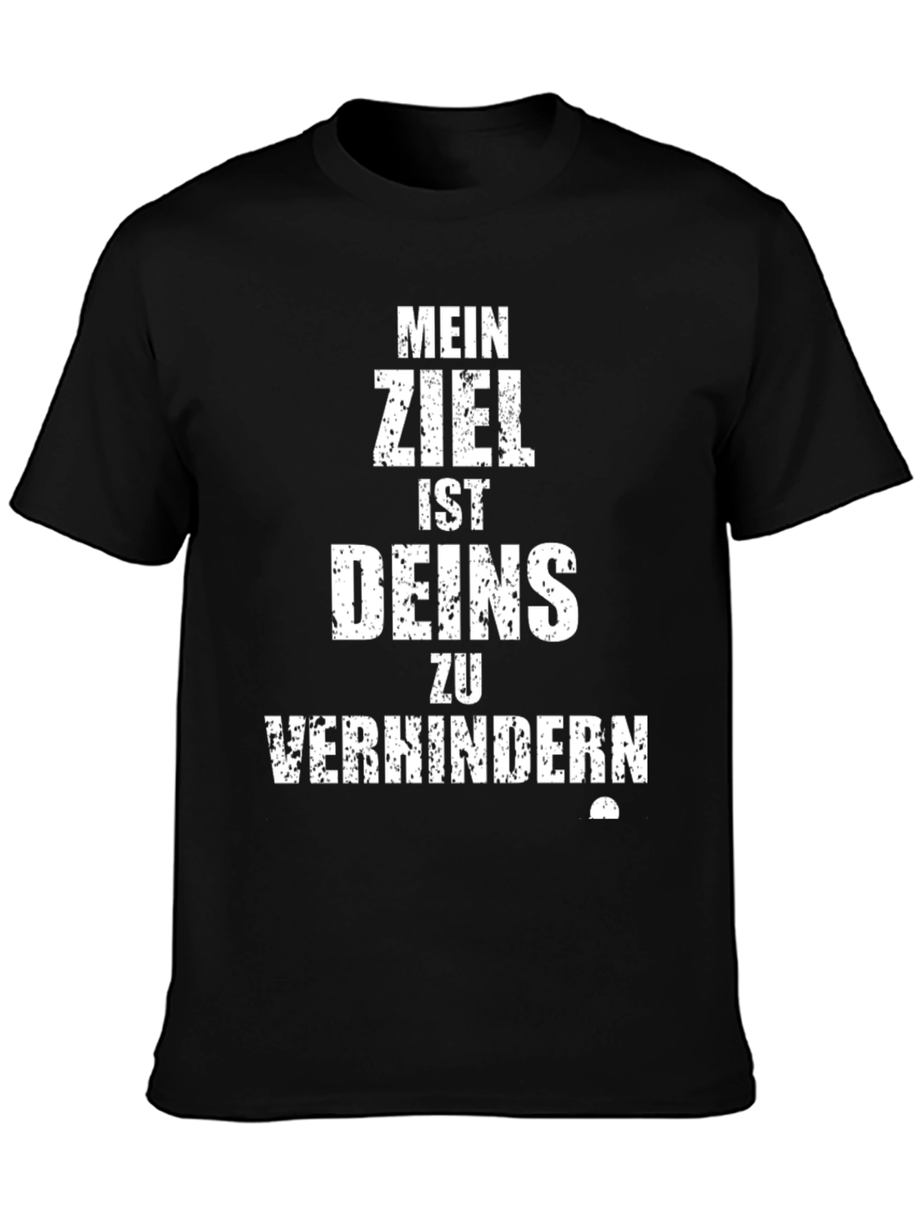 Black Men's Black T-Shirt - Funny German Saying view 3
