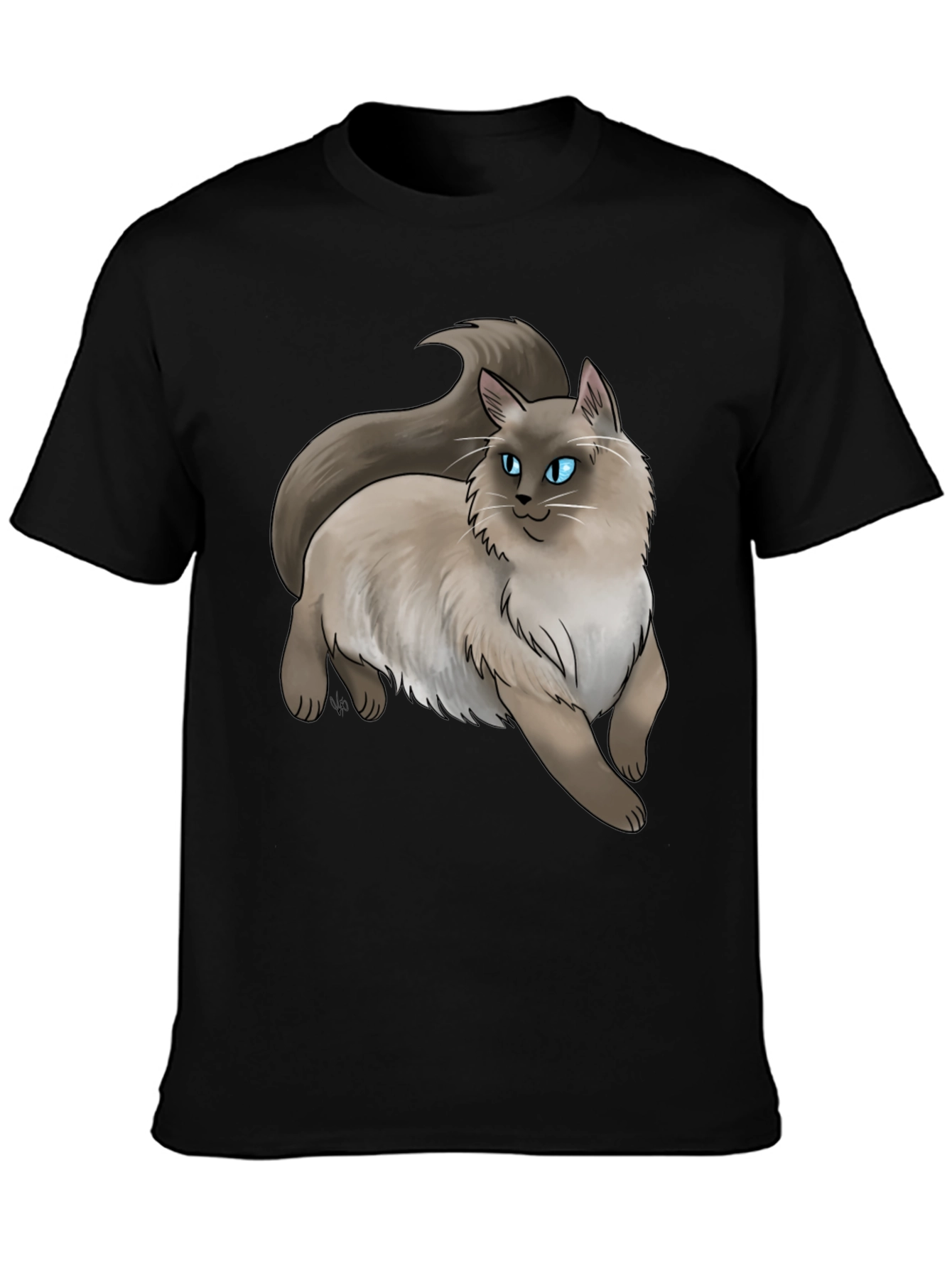 Black Ragdoll Cat T-Shirt - Cute Pet Graphic Tee view 3