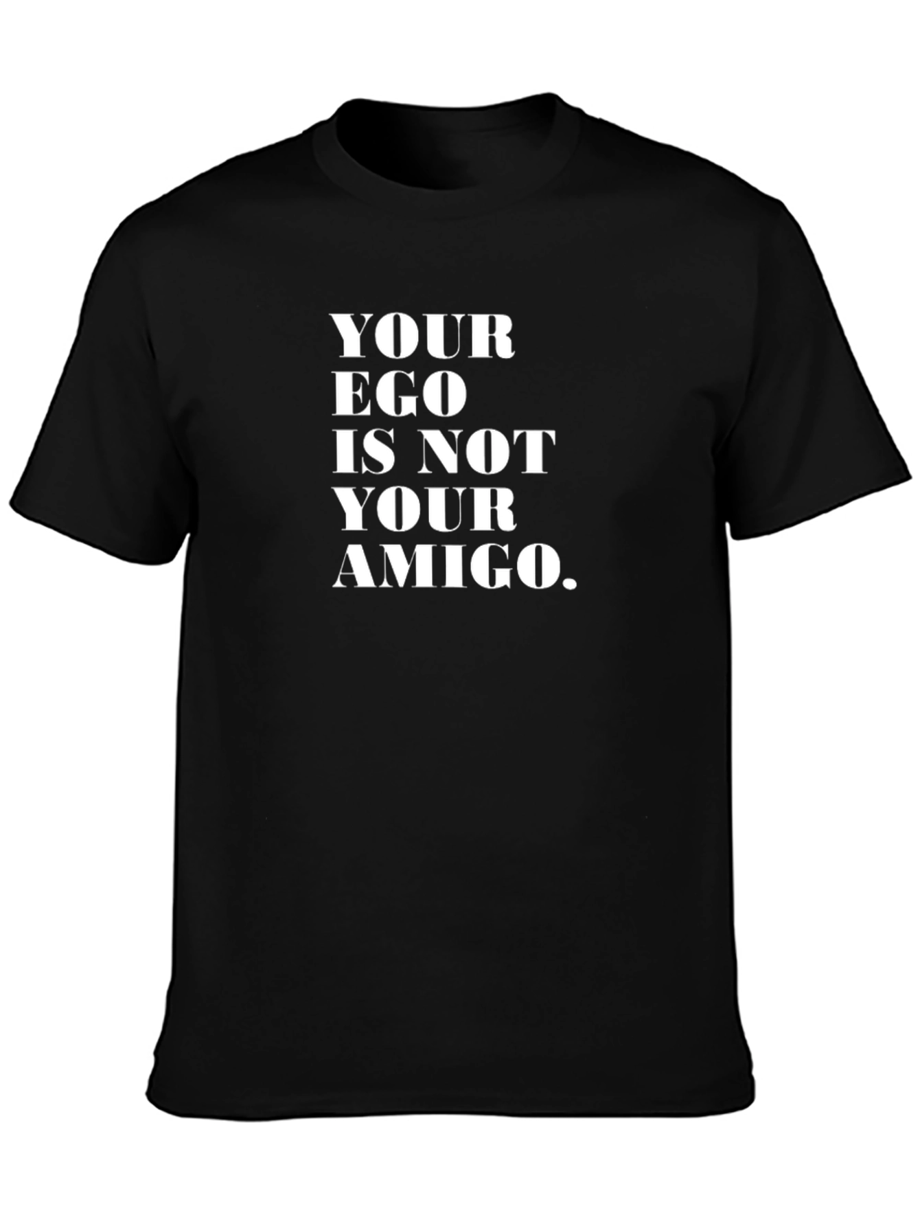 Black Ego Amigo Graphic Tee - Bold Statement T-Shirt view 3