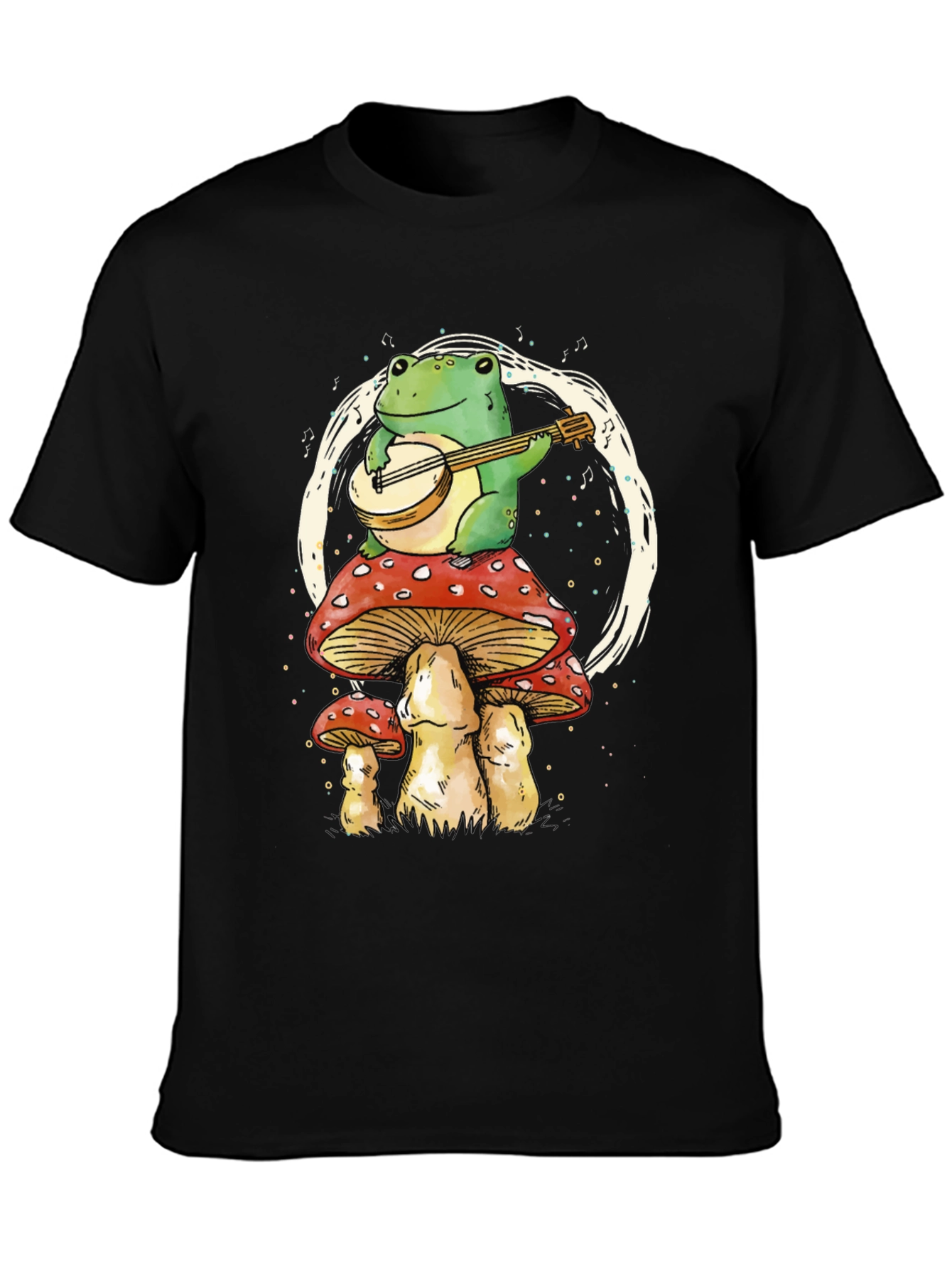 Black Frog on Mushroom T-Shirt view 3