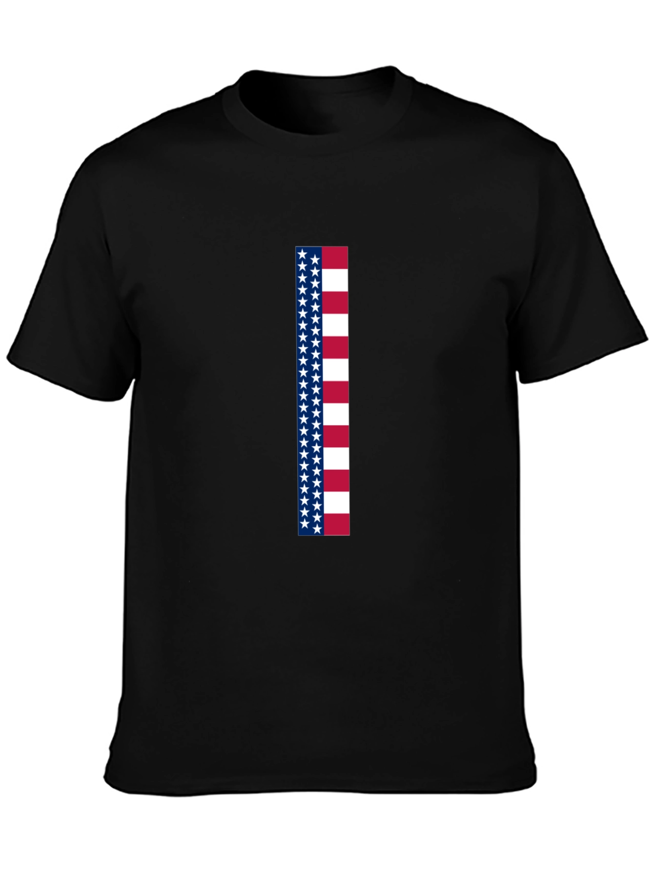 Black American Flag Stripe Graphic Tee view 3