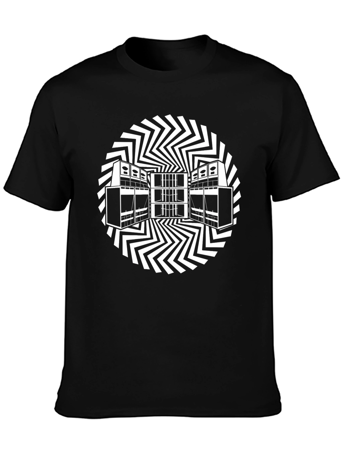 Black Sound System Illusion Black T-Shirt view 3