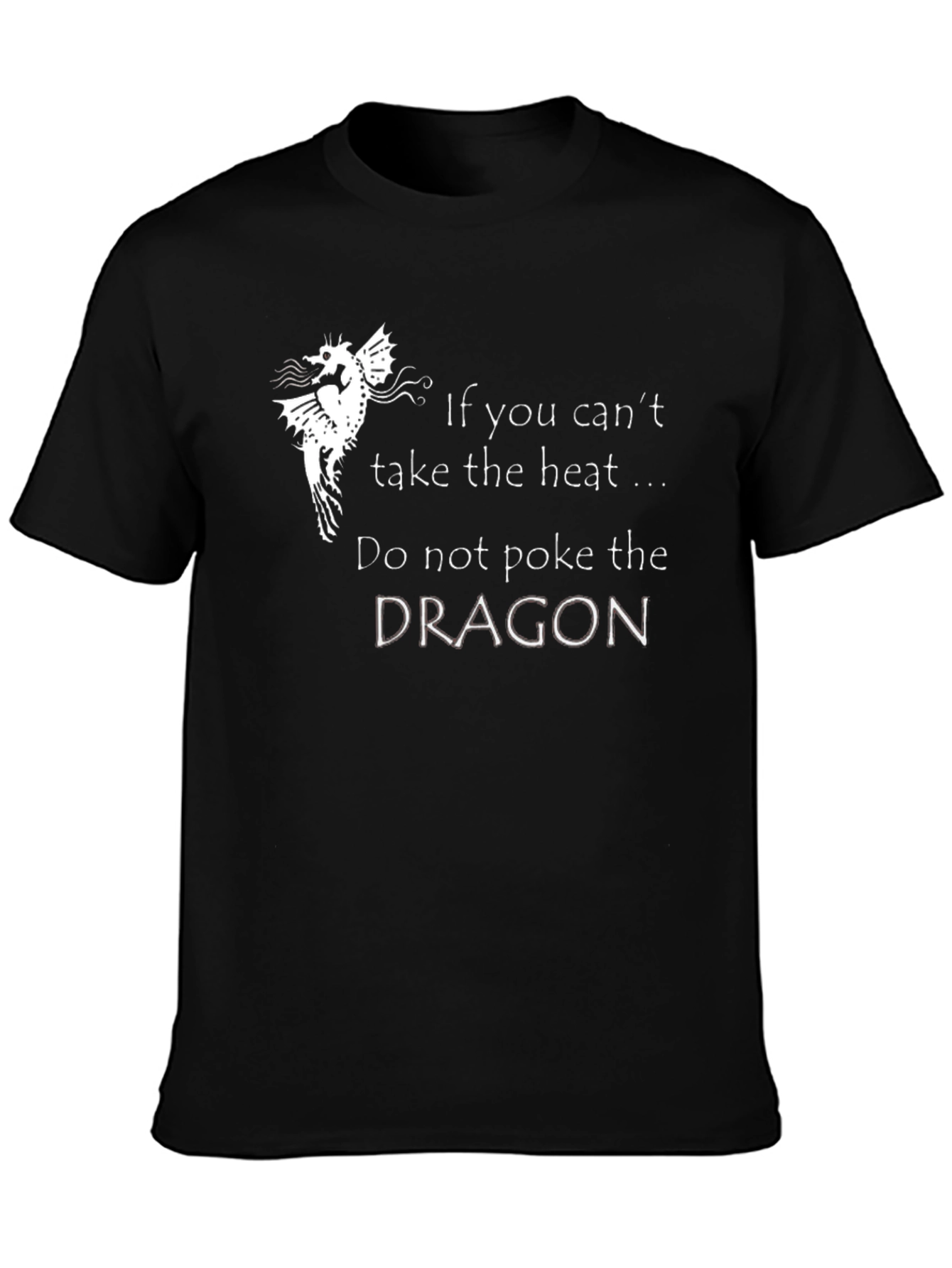 Black Do Not Poke the Dragon Graphic Tee view 3