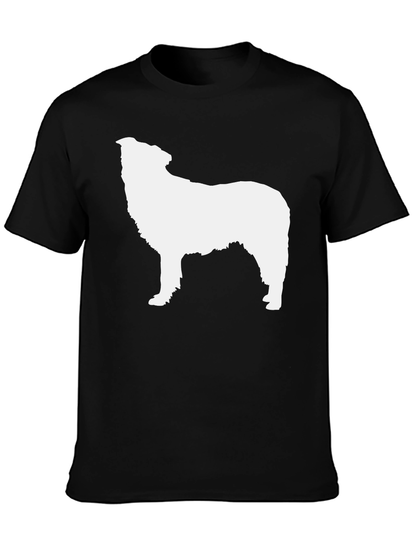 Black Dog Silhouette T-Shirt - Classic Black Tee view 3