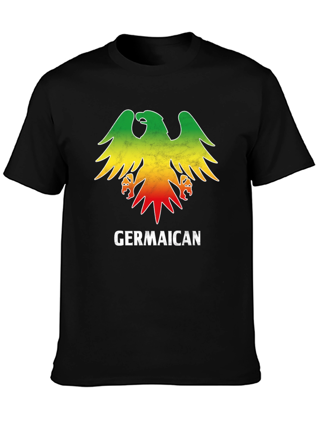Germaican T-Shirt - German Jamaican Flag Eagle - 3
