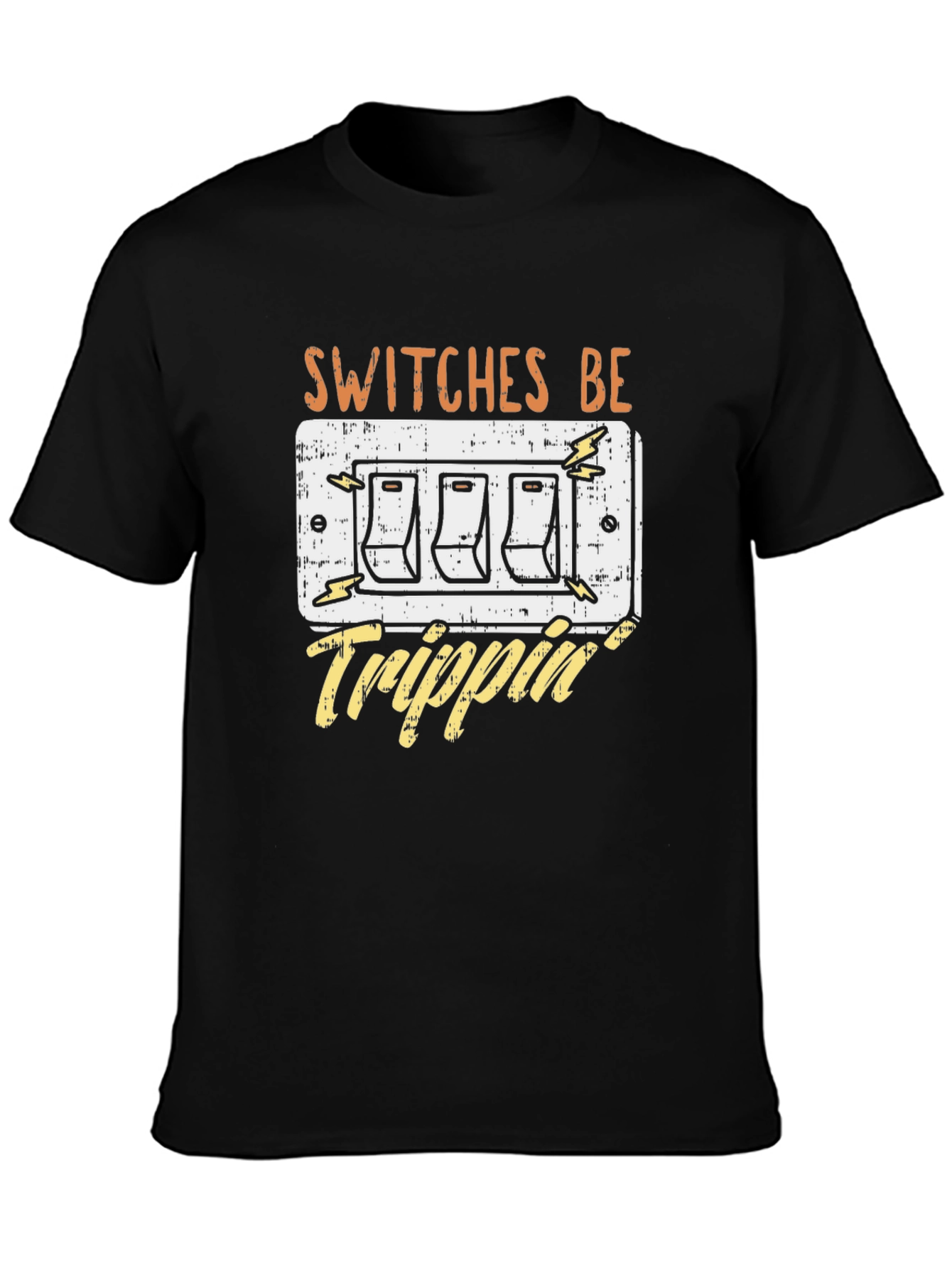 Black Switches Be Trippin' Funny Graphic T-Shirt view 3