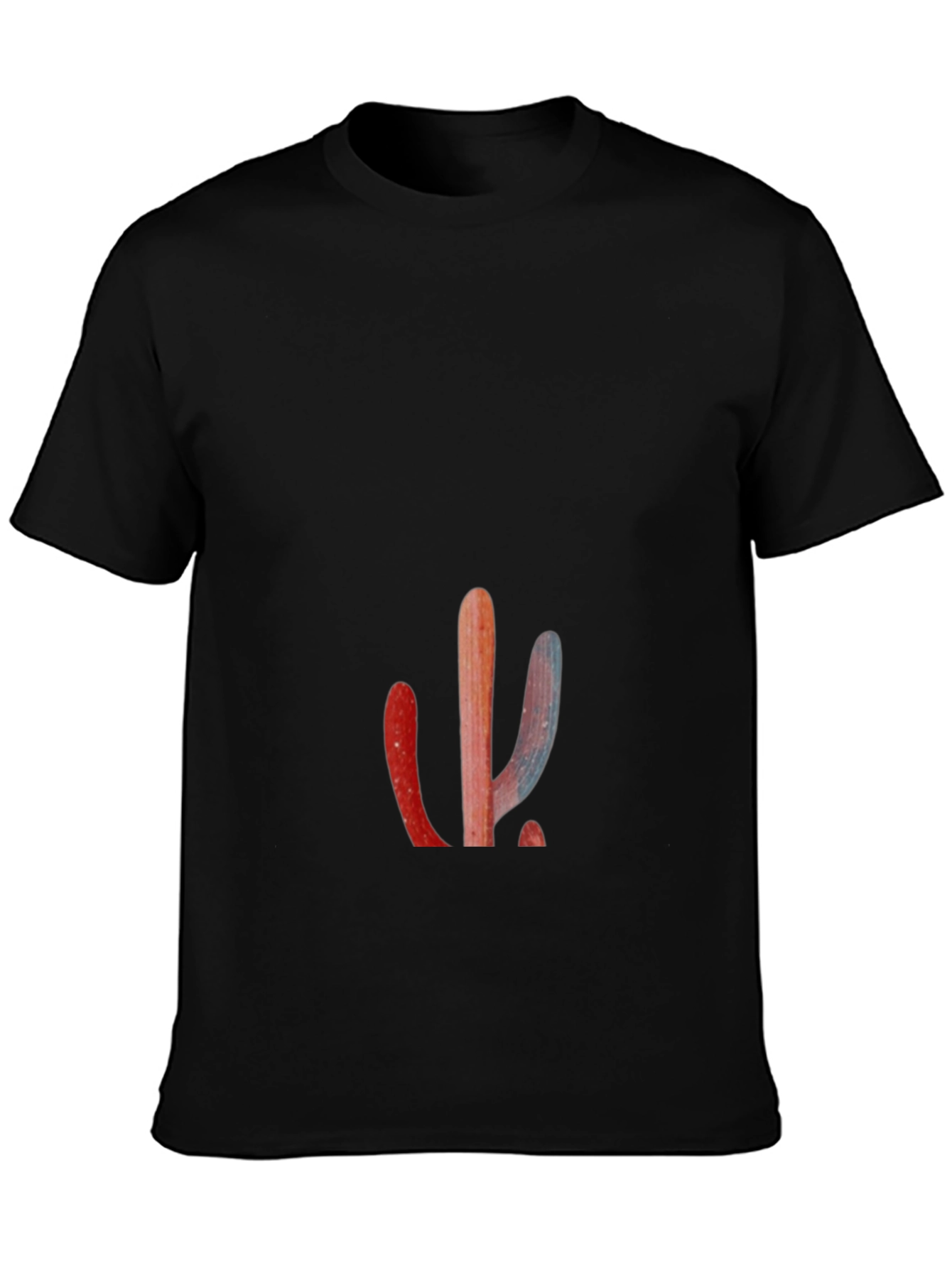 Black Cactus Graphic Print Black T-Shirt view 3
