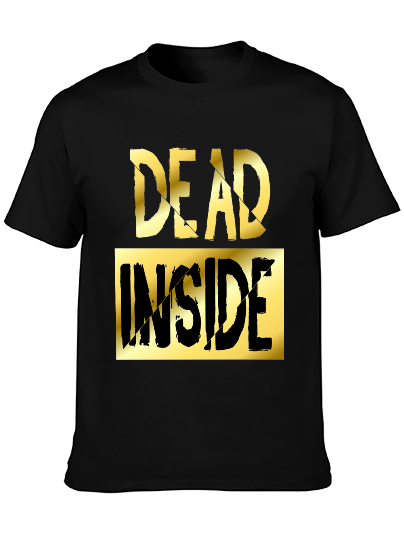 Black Dead Inside Graphic Tee - Men's Novelty T-Shirt view 3