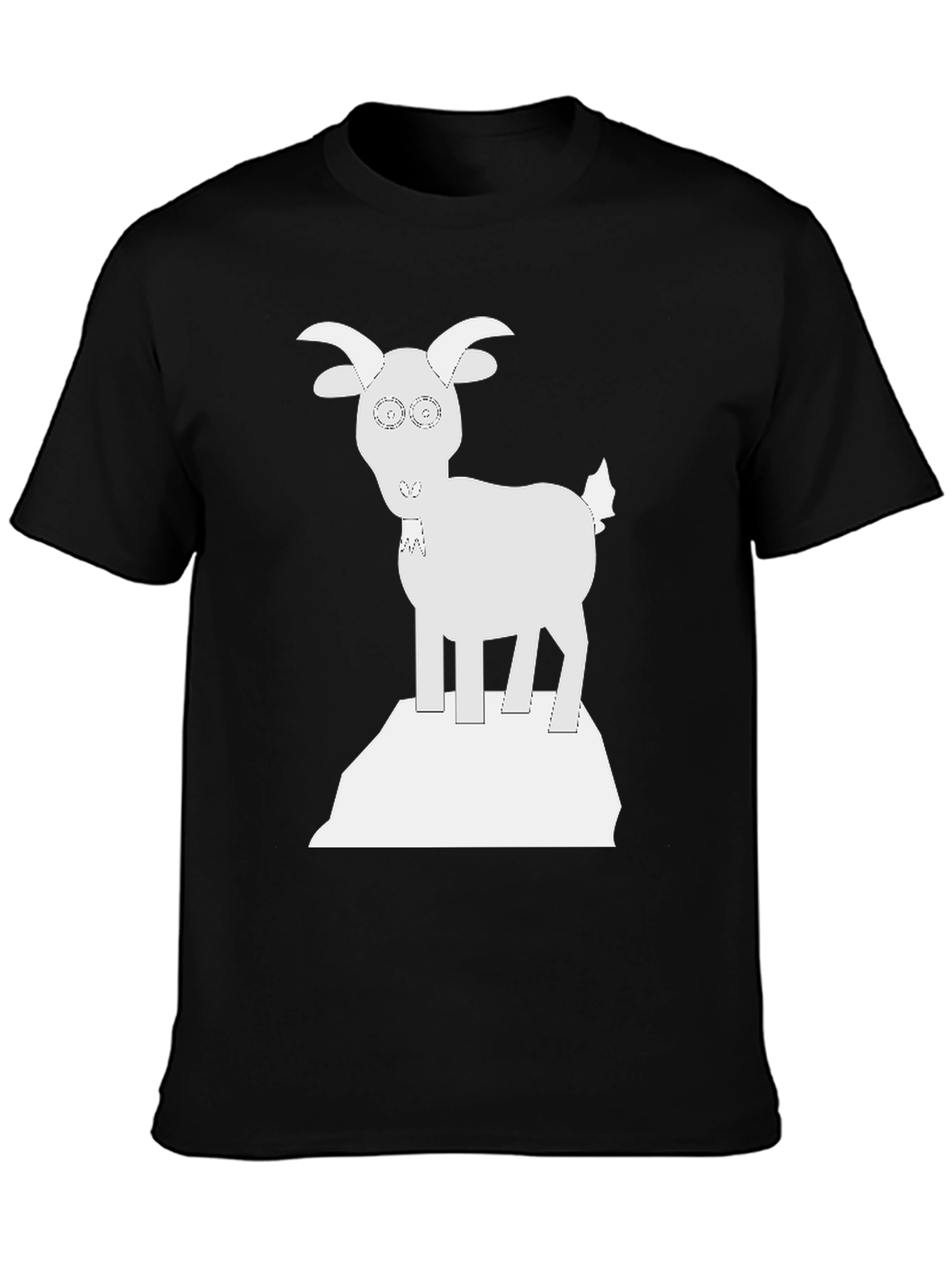 Black Goat on a Rock Graphic Tee - Black view 3