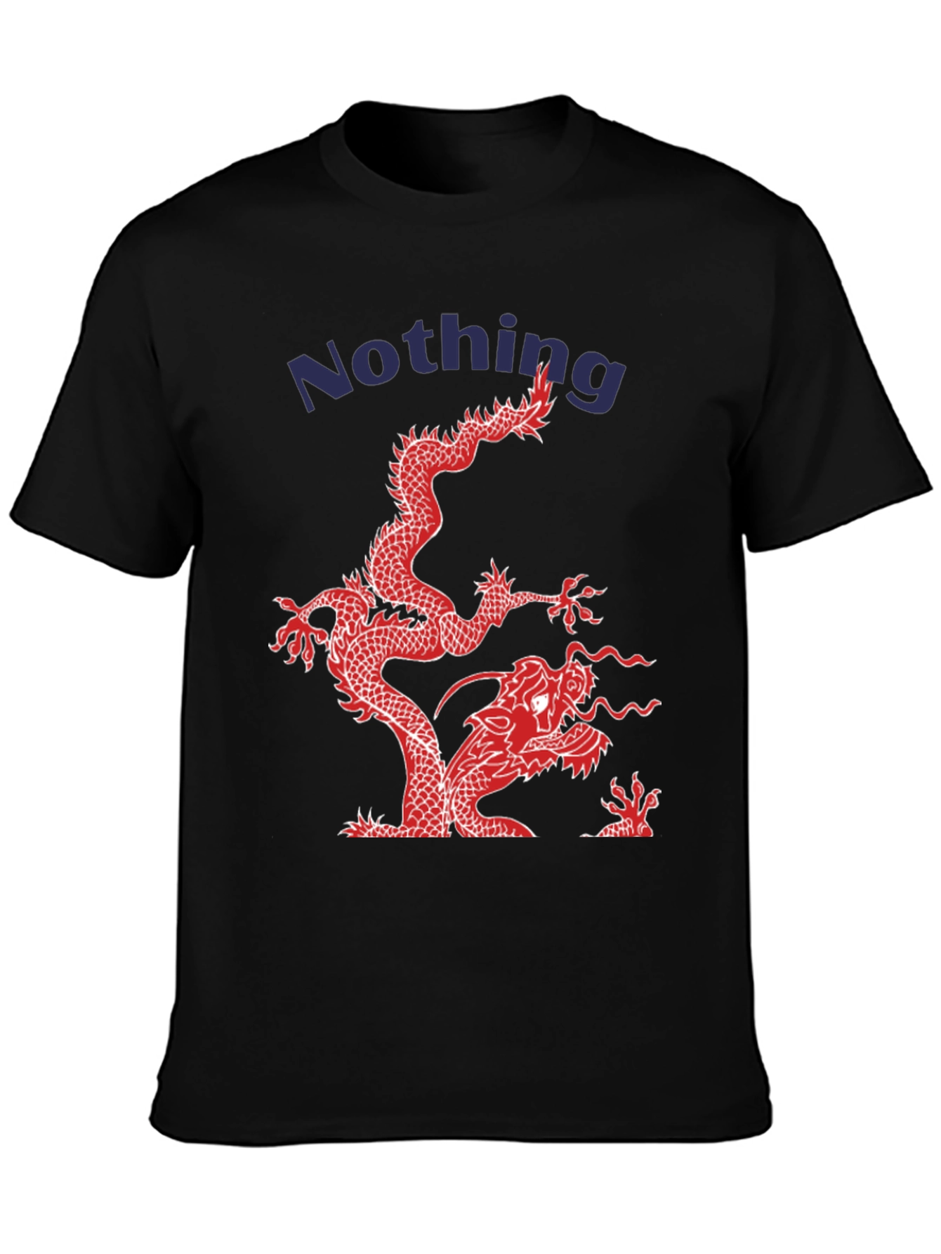 Dragon Graphic T-Shirt - "Nothing" Print - 3