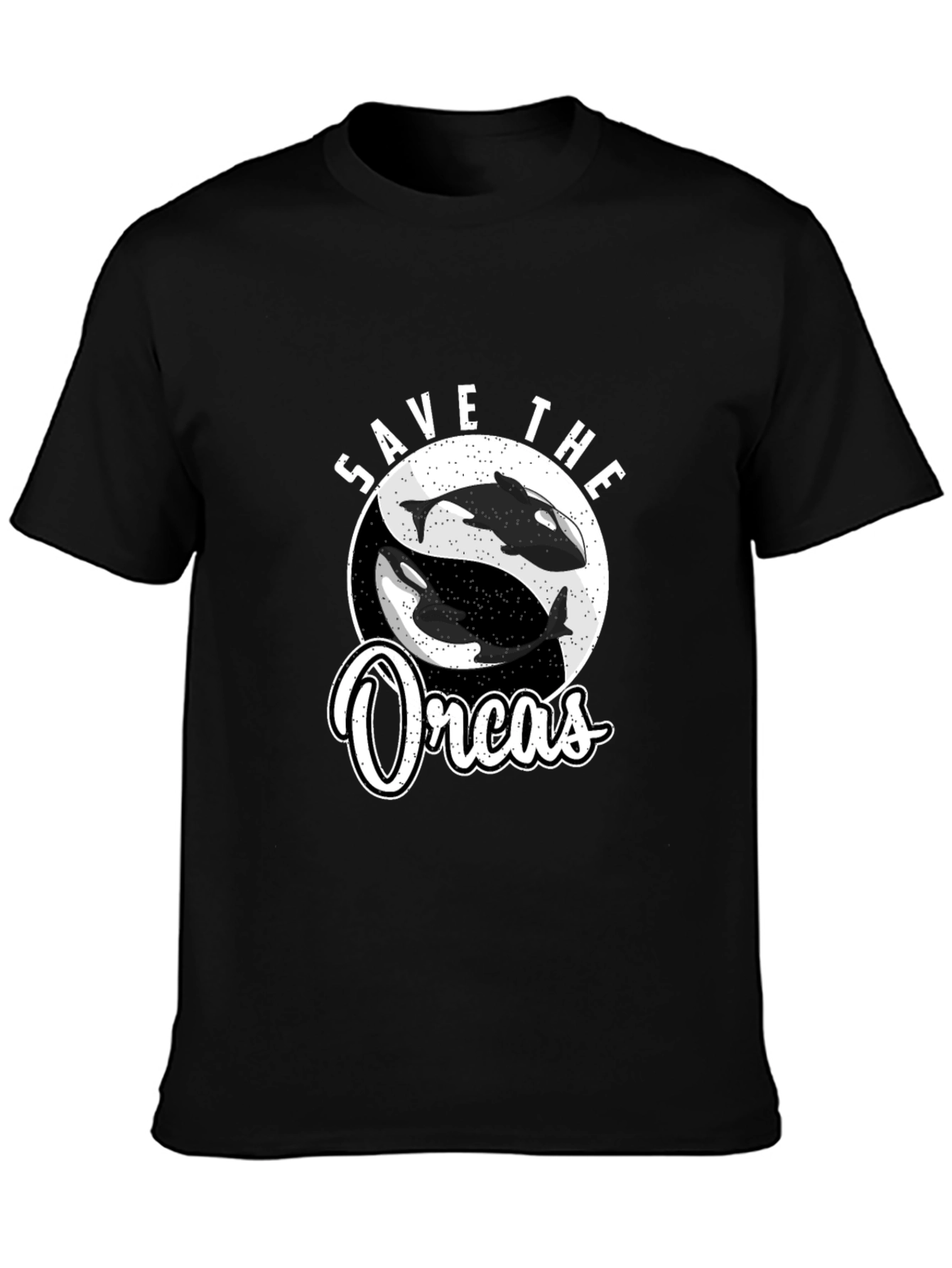 Black Save the Orcas Graphic Tee - Black view 3