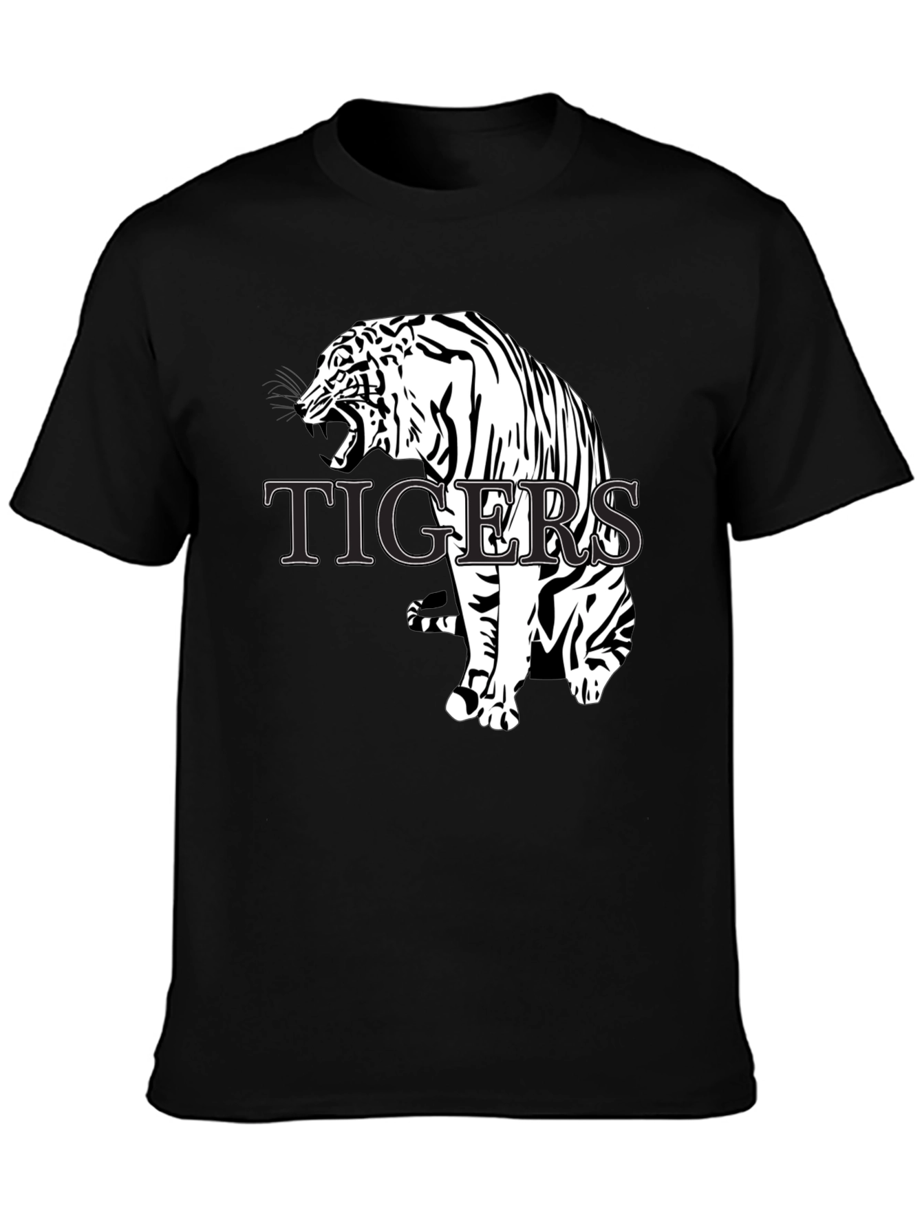 Black Tiger Graphic T-Shirt - Bold Animal Print Tee view 3