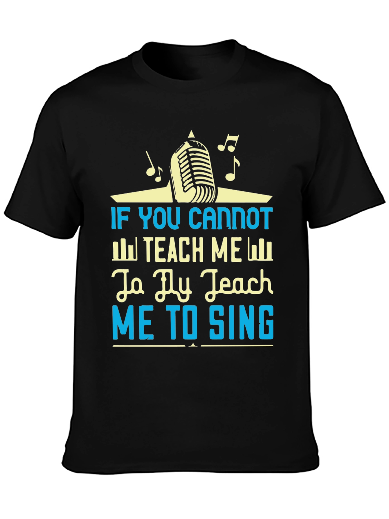 Black Teach Me to Sing Graphic Tee view 3