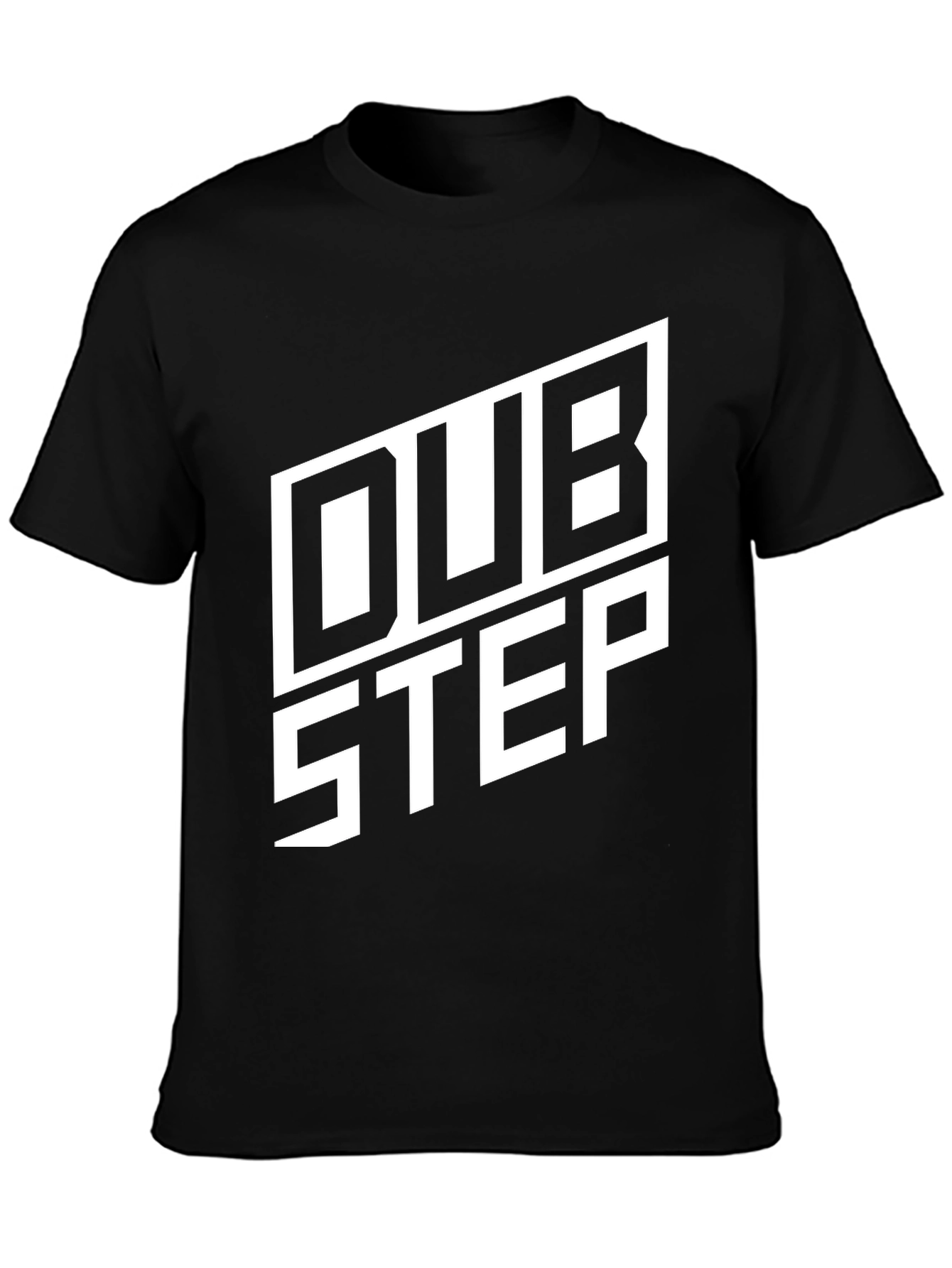 Black Dubstep Graphic Tee - Black Crew Neck view 3