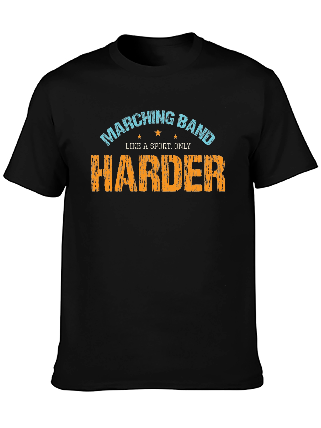 Black Marching Band Harder T-Shirt view 3