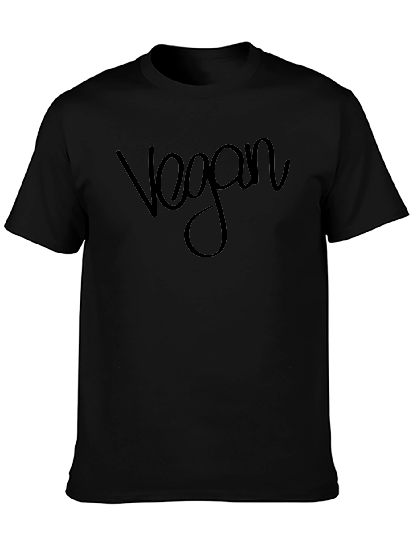 Black Vegan Black T-Shirt - Stylish & Comfortable view 3