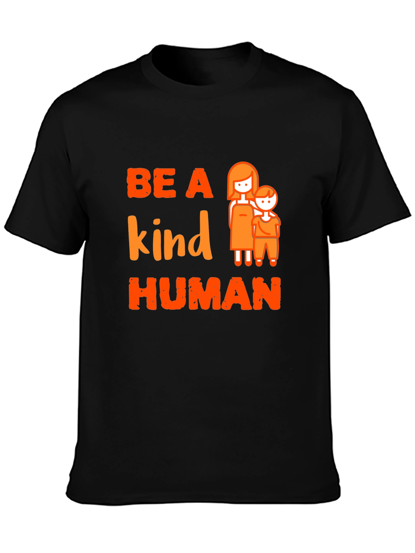 Black Be a Kind Human Graphic Tee view 3