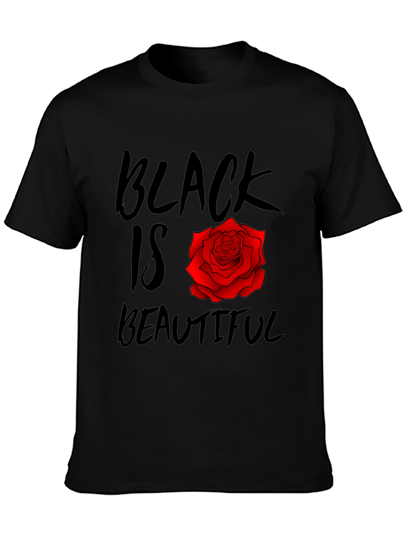 Black Black Is Beautiful Rose T-Shirt view 3