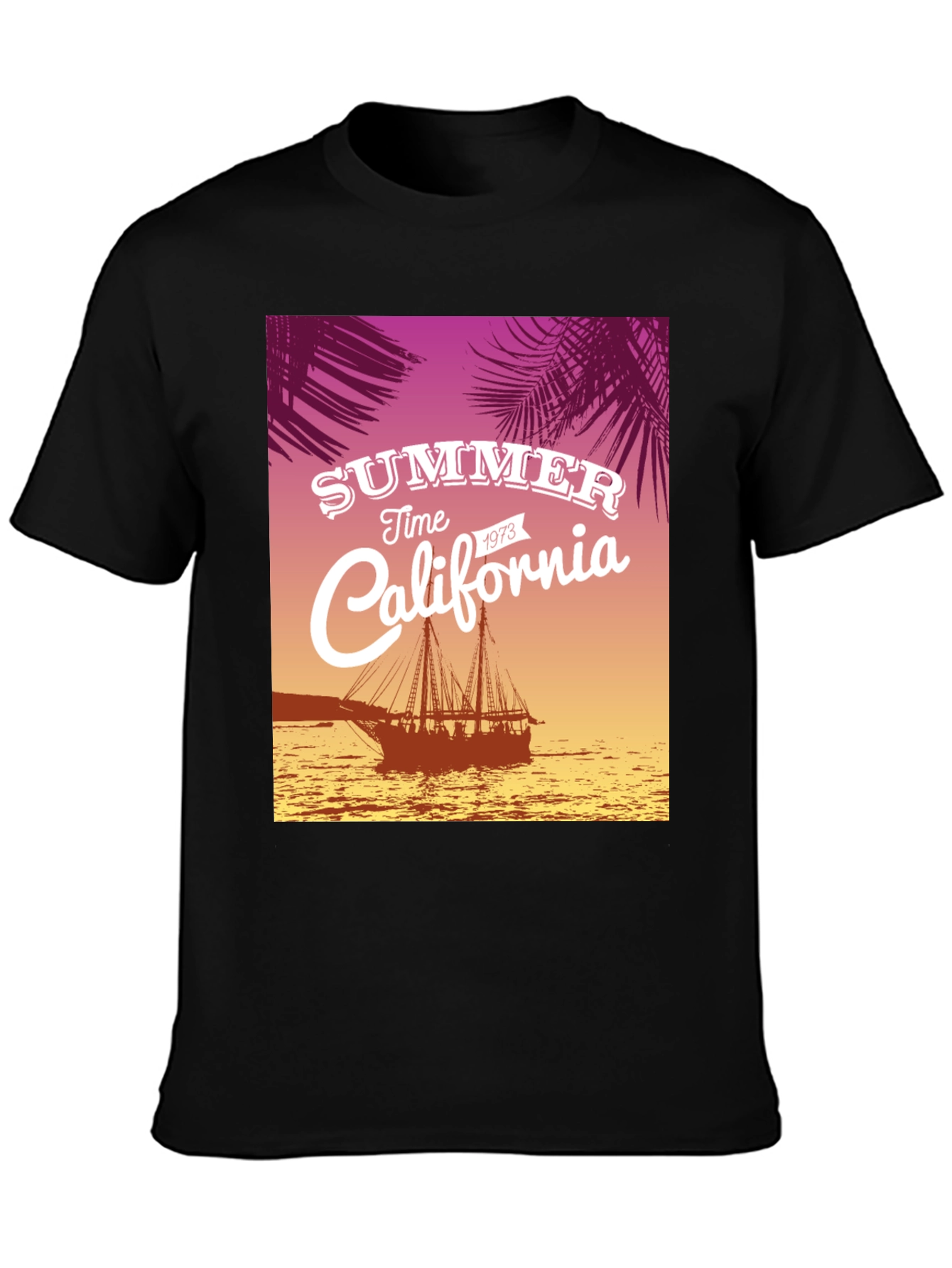 Black Summer Time California Tee view 3