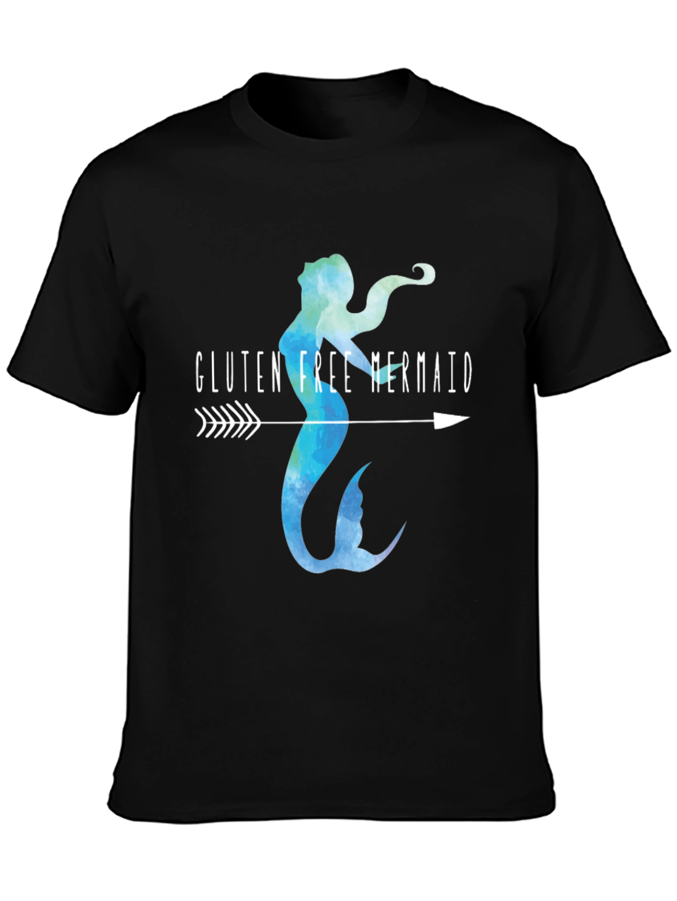 Black Gluten Free Mermaid Graphic Tee view 3
