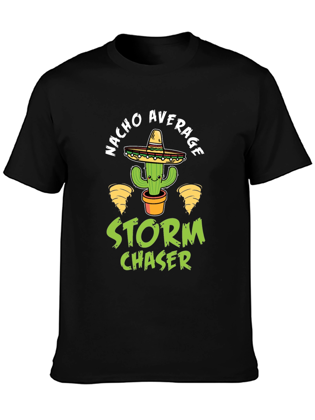 Black Nacho Average Storm Chaser T-Shirt view 3